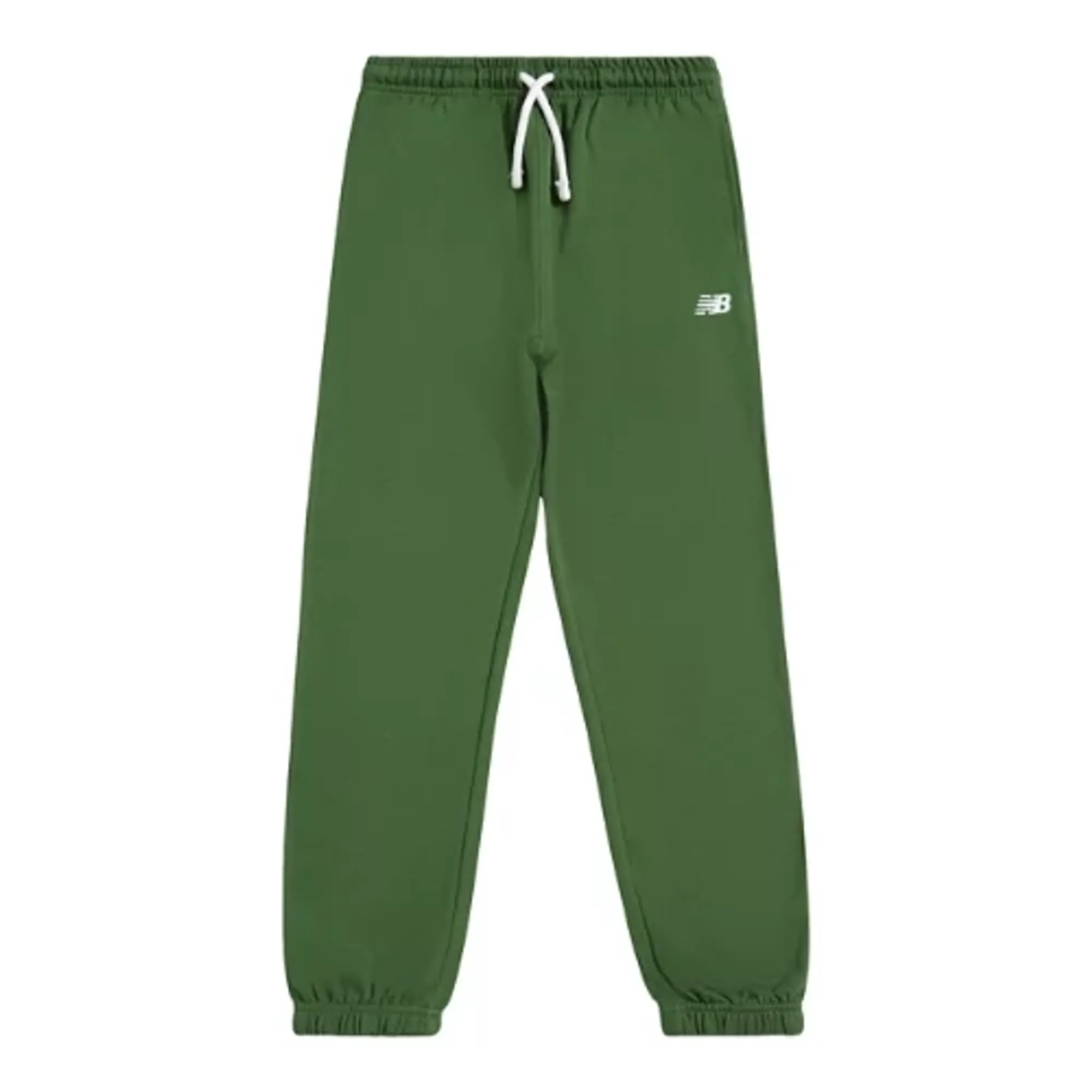 New Balance Boys French Terry Small Logo Jogger in Green Cotton