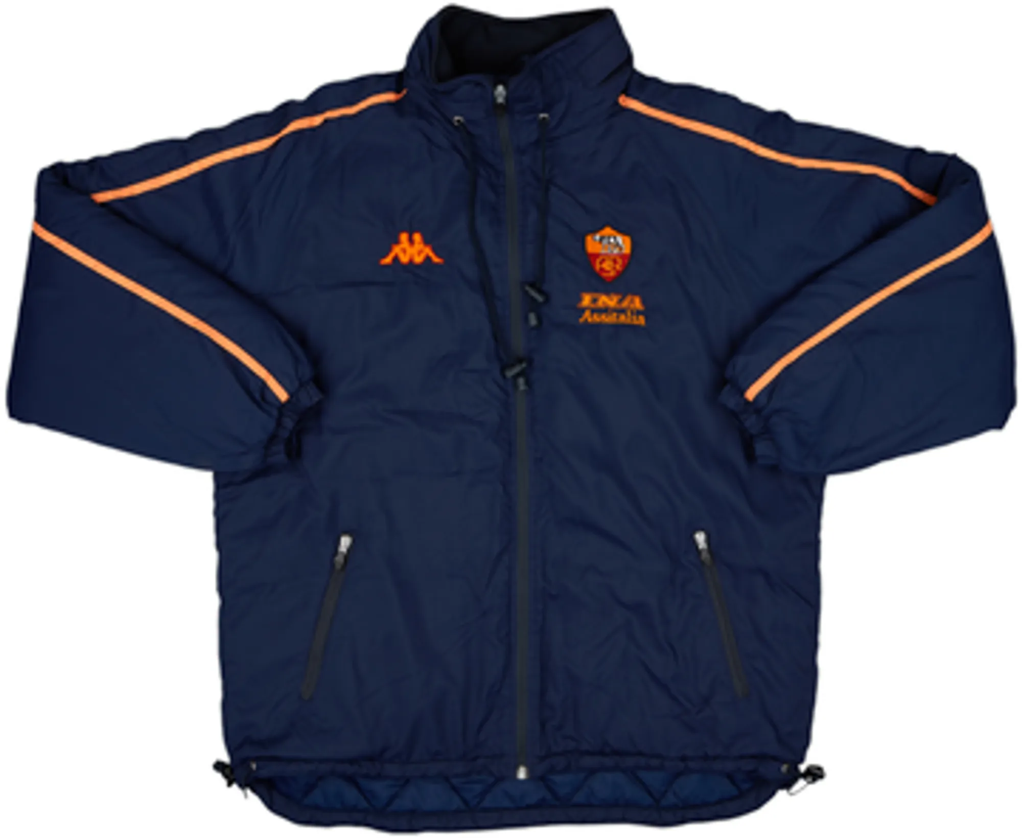 2000-02 Roma Kappa Hooded Padded Bench Coat - 8/10 - (L)
