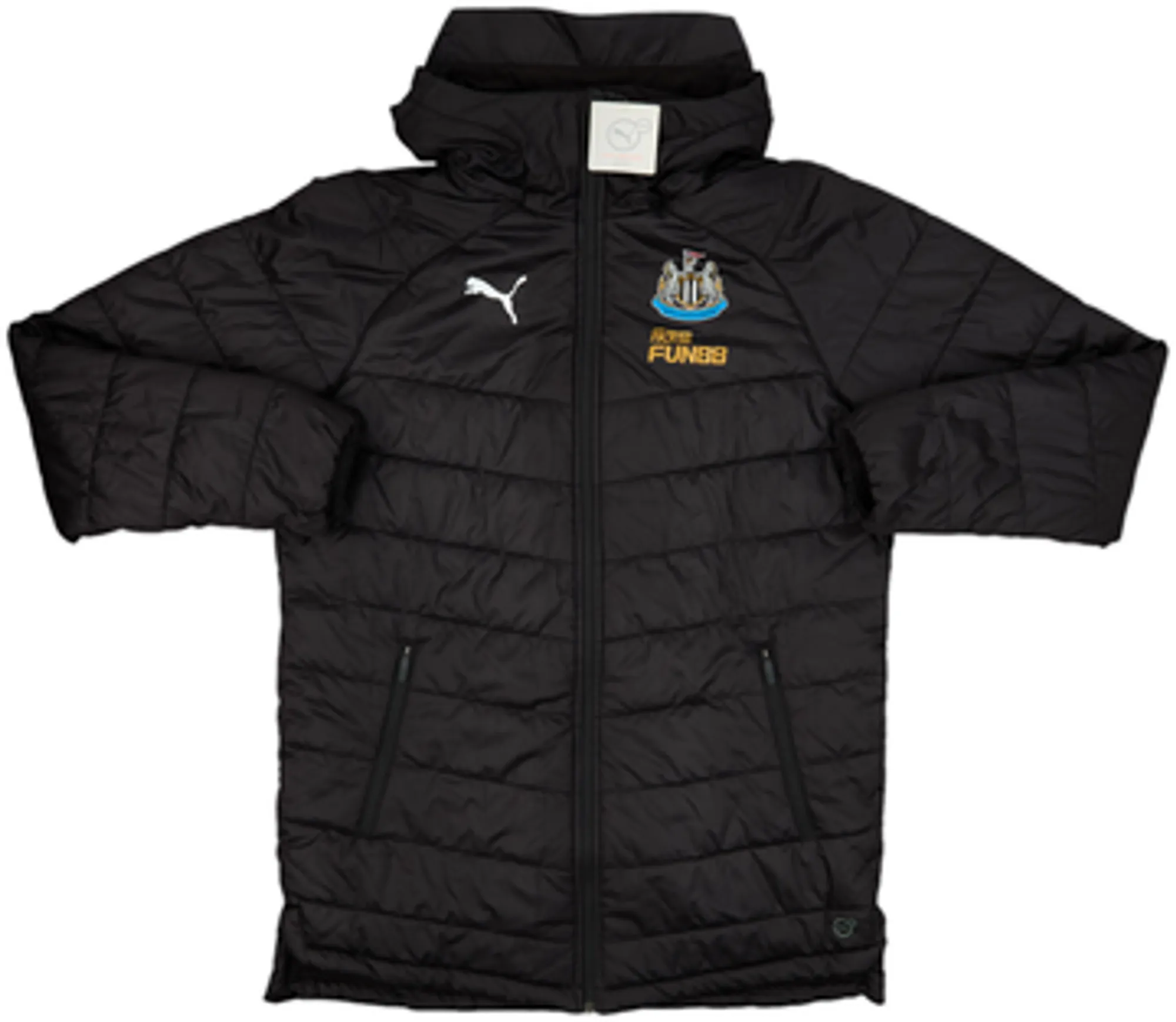 2019-20 Newcastle United Puma Hooded Padded Bench Coat (M)