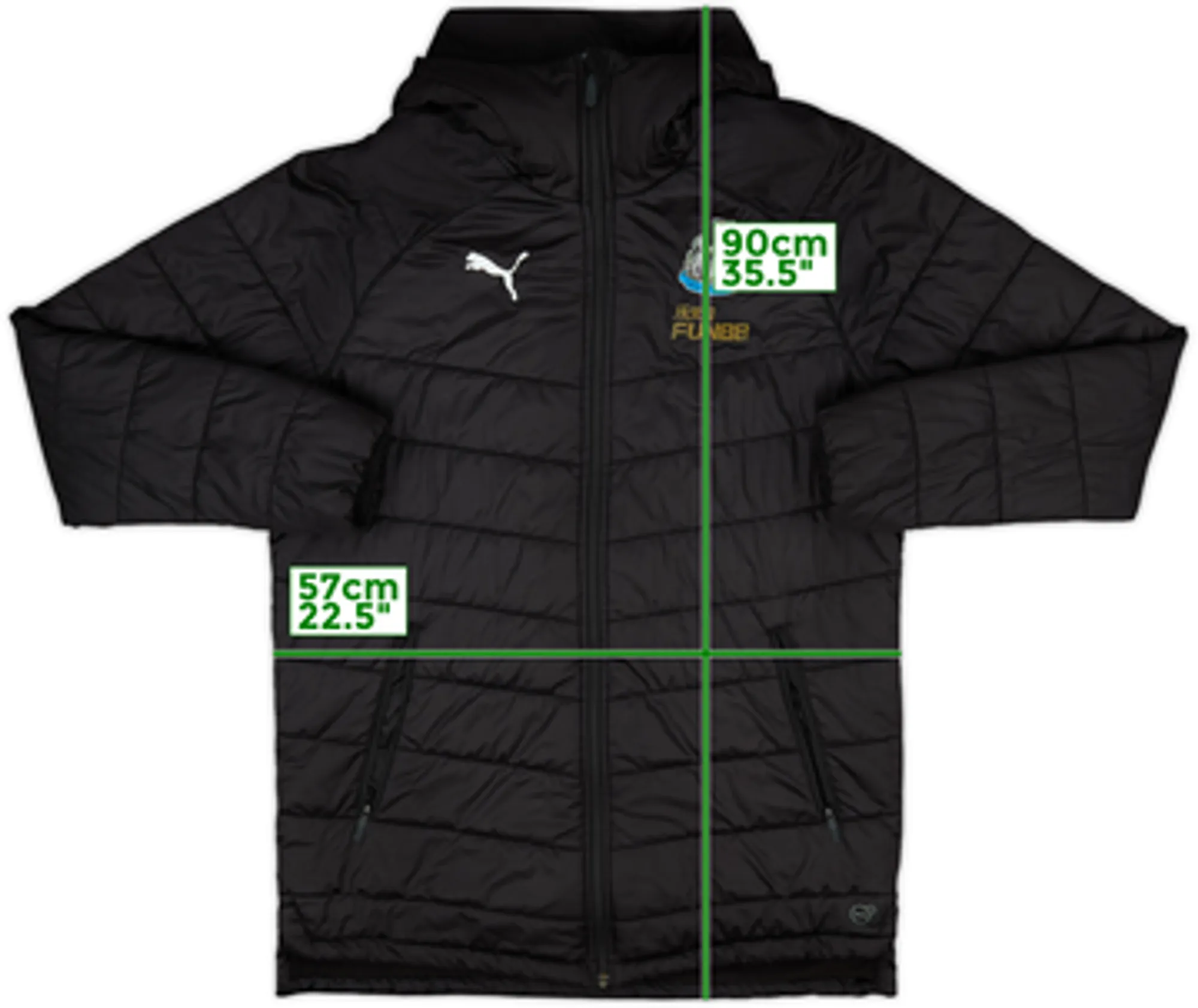 2017-18 Newcastle Puma Padded Bench Coat - 8/10 - (M)