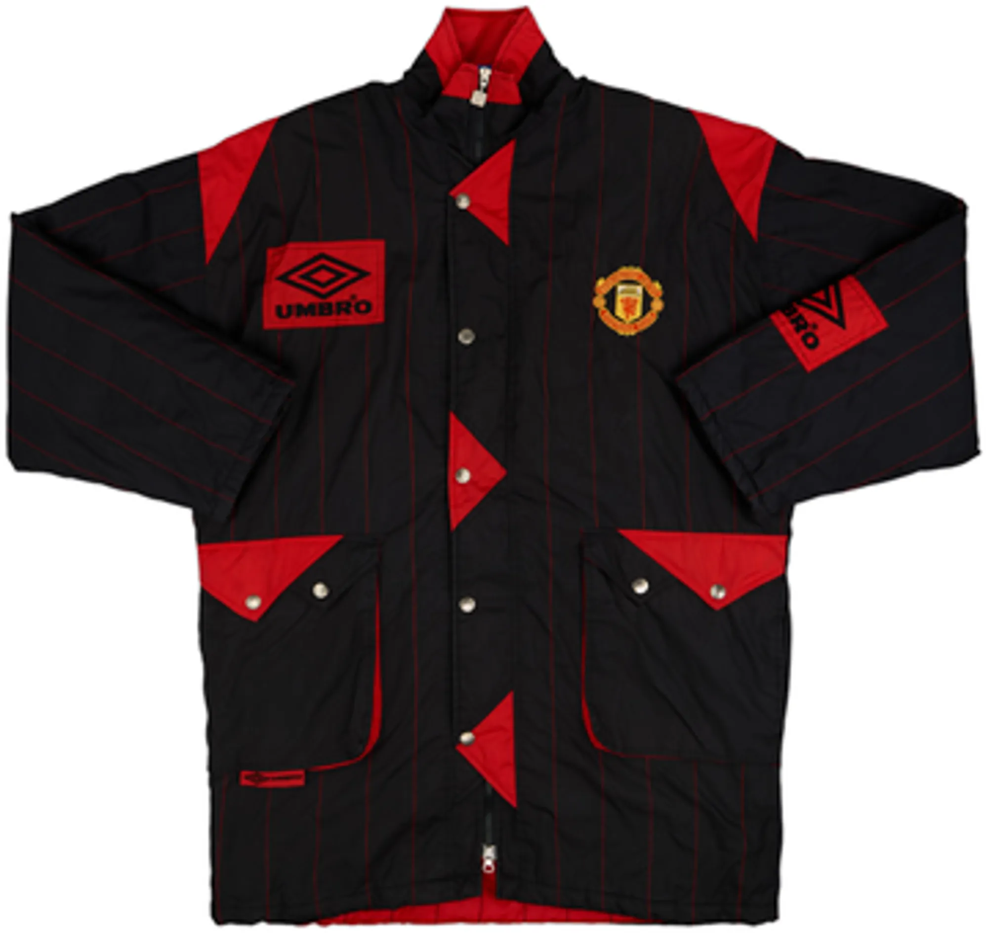 1992-93 Manchester United Umbro Padded Bench Coat - 10/10 - (XL)