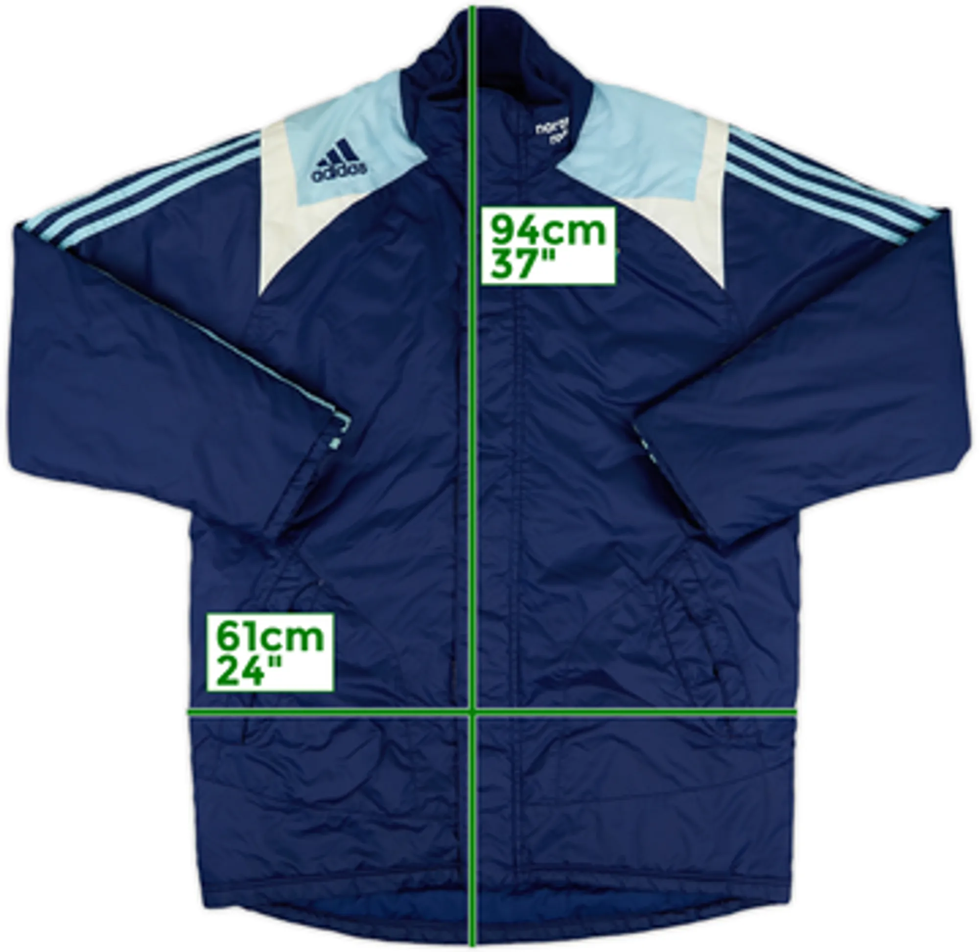 2007-08 Newcastle adidas Padded Bench Coat - 7/10 - (S)