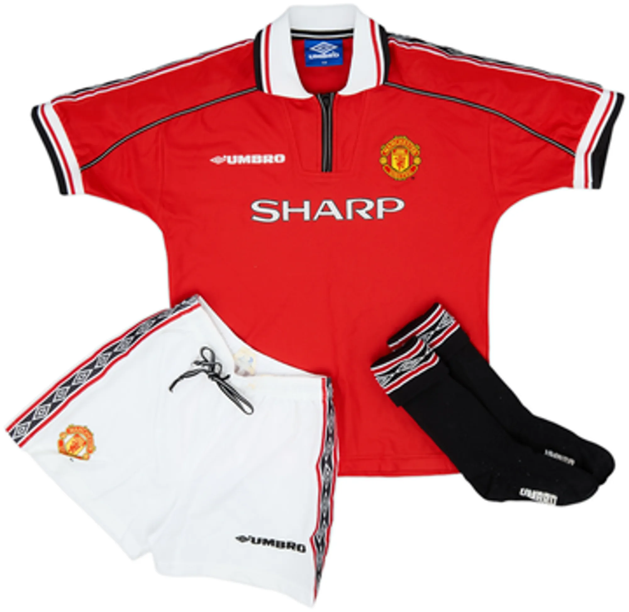 Umbro Manchester United Boys SS Home Shirt 1998/00
