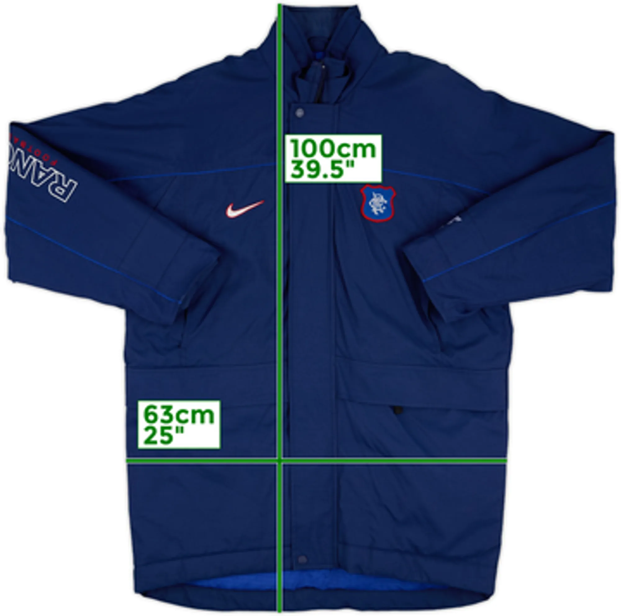 1997-98 Rangers adidas Padded Bench Coat - 10/10 - (M)