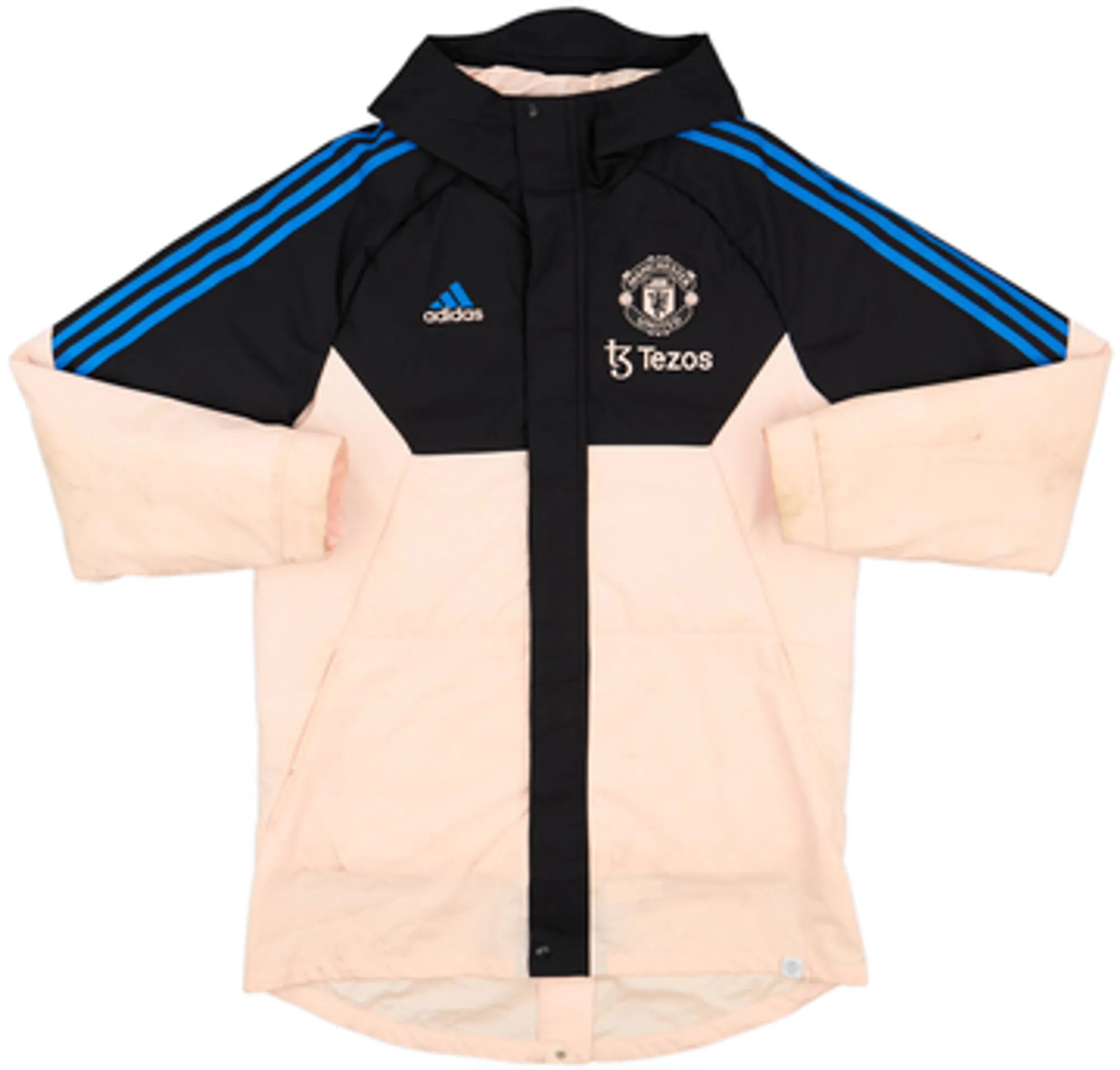 2022-23 Manchester United adidas Hooded Bench Coat - 6/10 - (M)