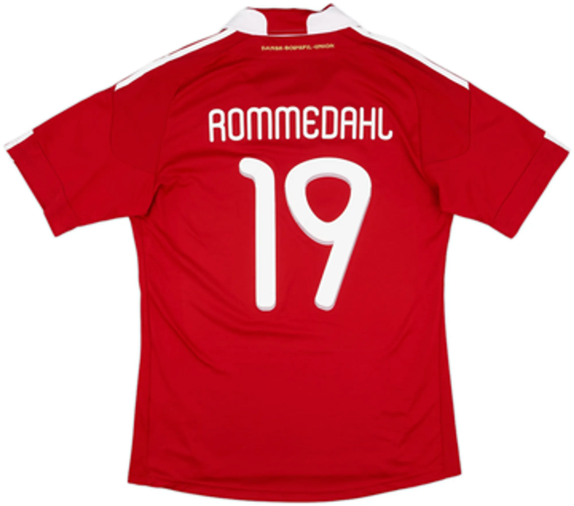 adidas Denmark Mens SS Player Issue Home Shirt 2010