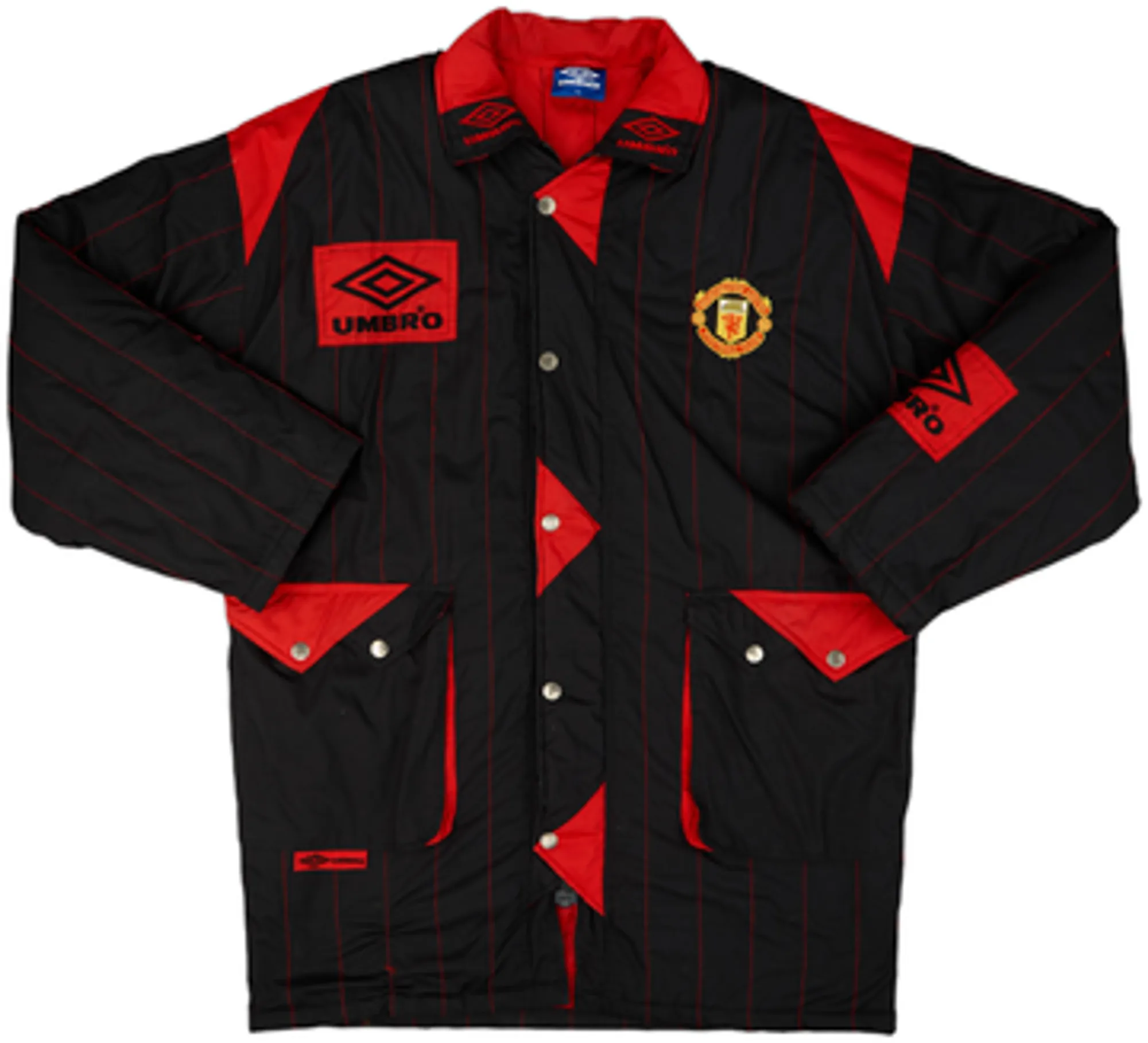 1992-93 Manchester United Umbro Padded Bench Coat - 9/10 - (XL)