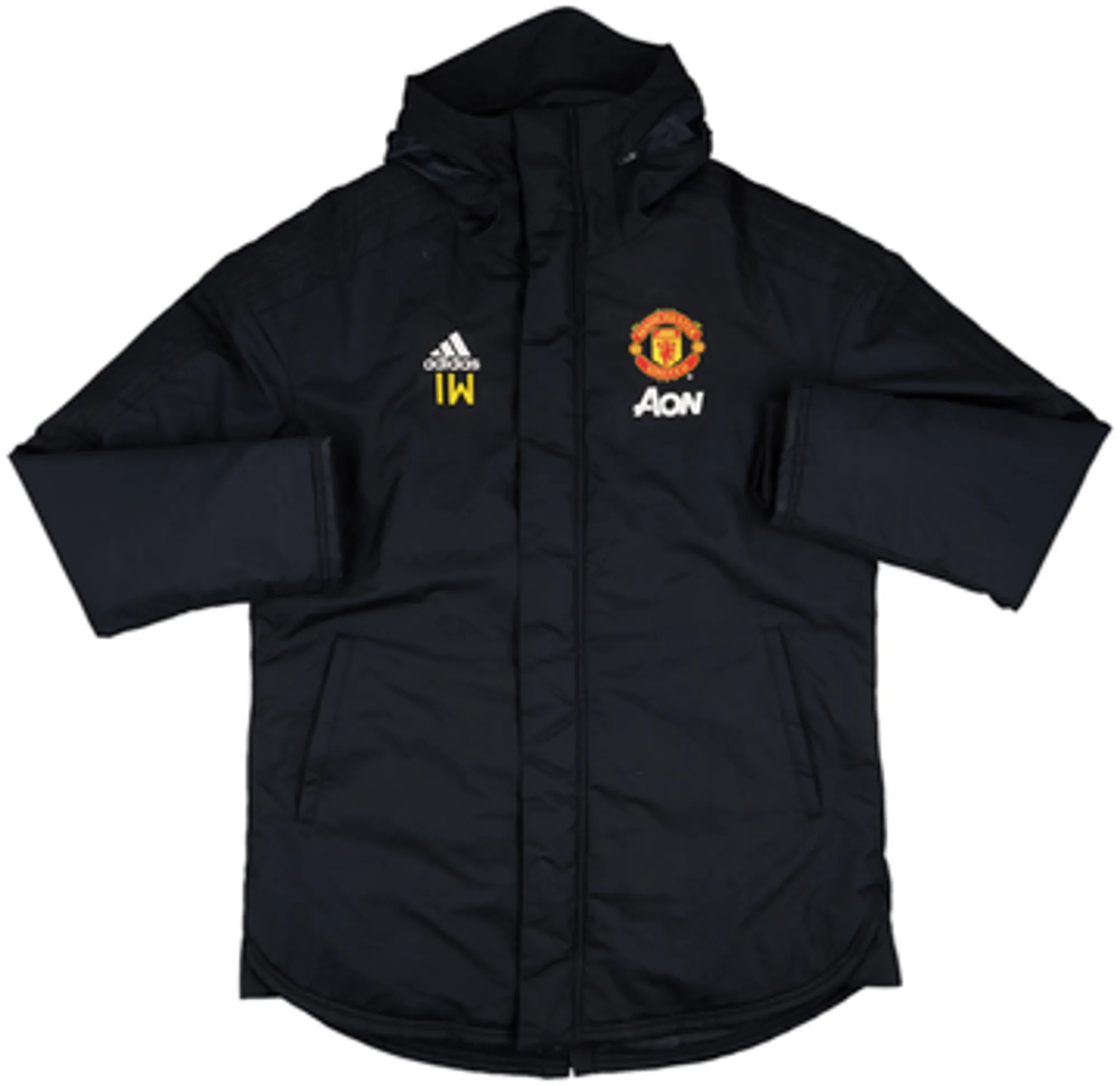 2019-20 Manchester United Staff Issue adidas Padded Bench Coat IW - 9/10 - (L)