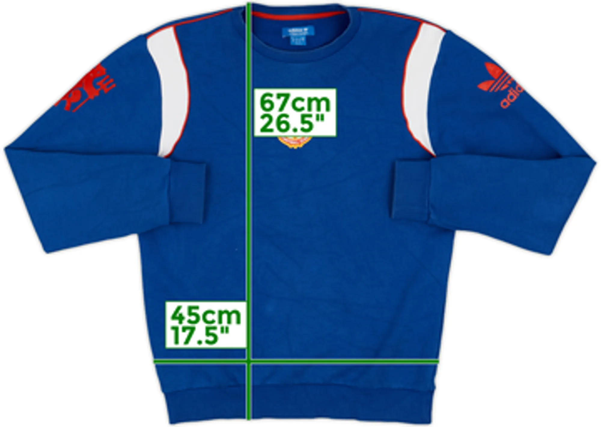 2016-17 Manchester United adidas Originals Retro Sweat Top - 7/10 - (S)