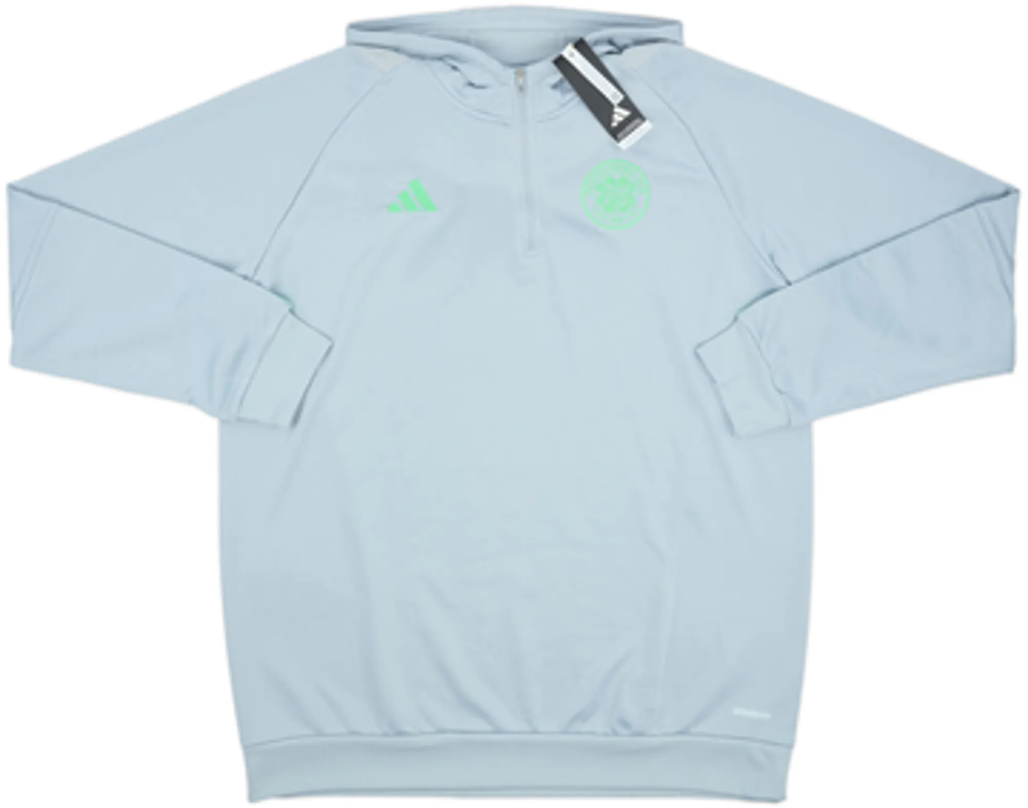 2023-24 Celtic adidas 1/4 Zip Hooded Sweat Top (XL)