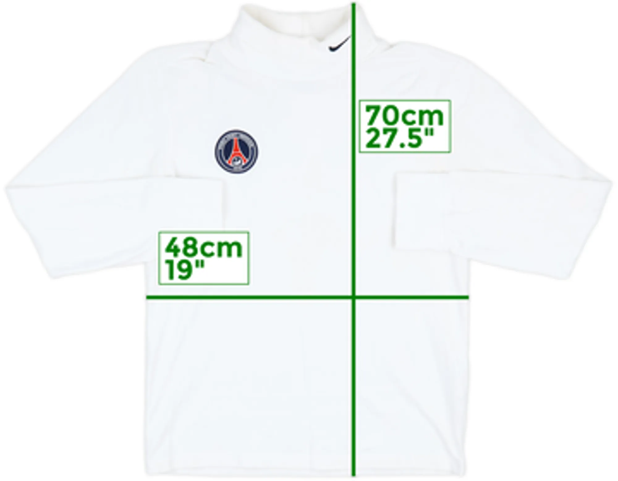 2004-05 Paris Saint-Germain Nike Rollneck Sweat Top - 9/10 - (M)