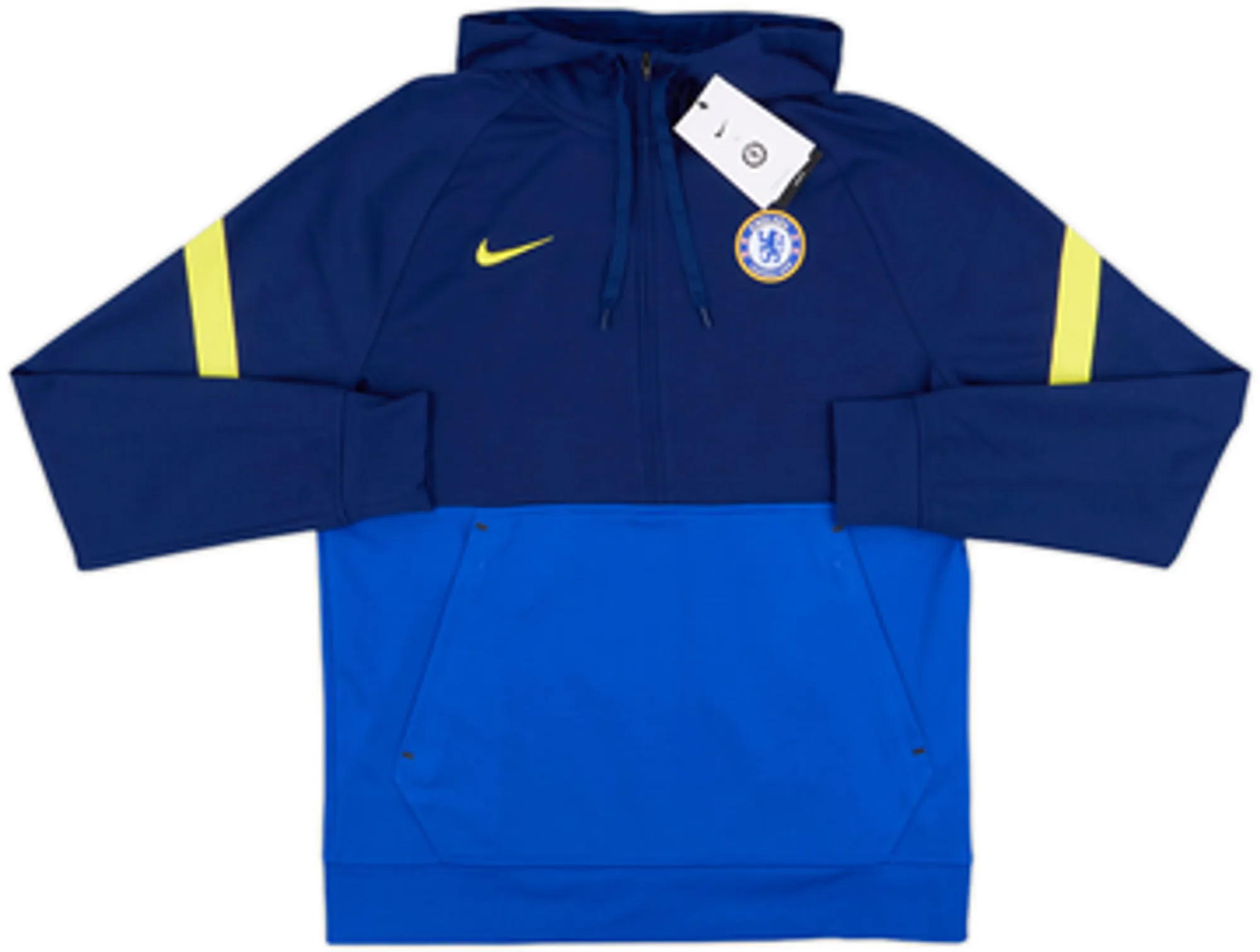 2021-22 Chelsea Nike 1/2 Zip Hooded Sweat Top (M)
