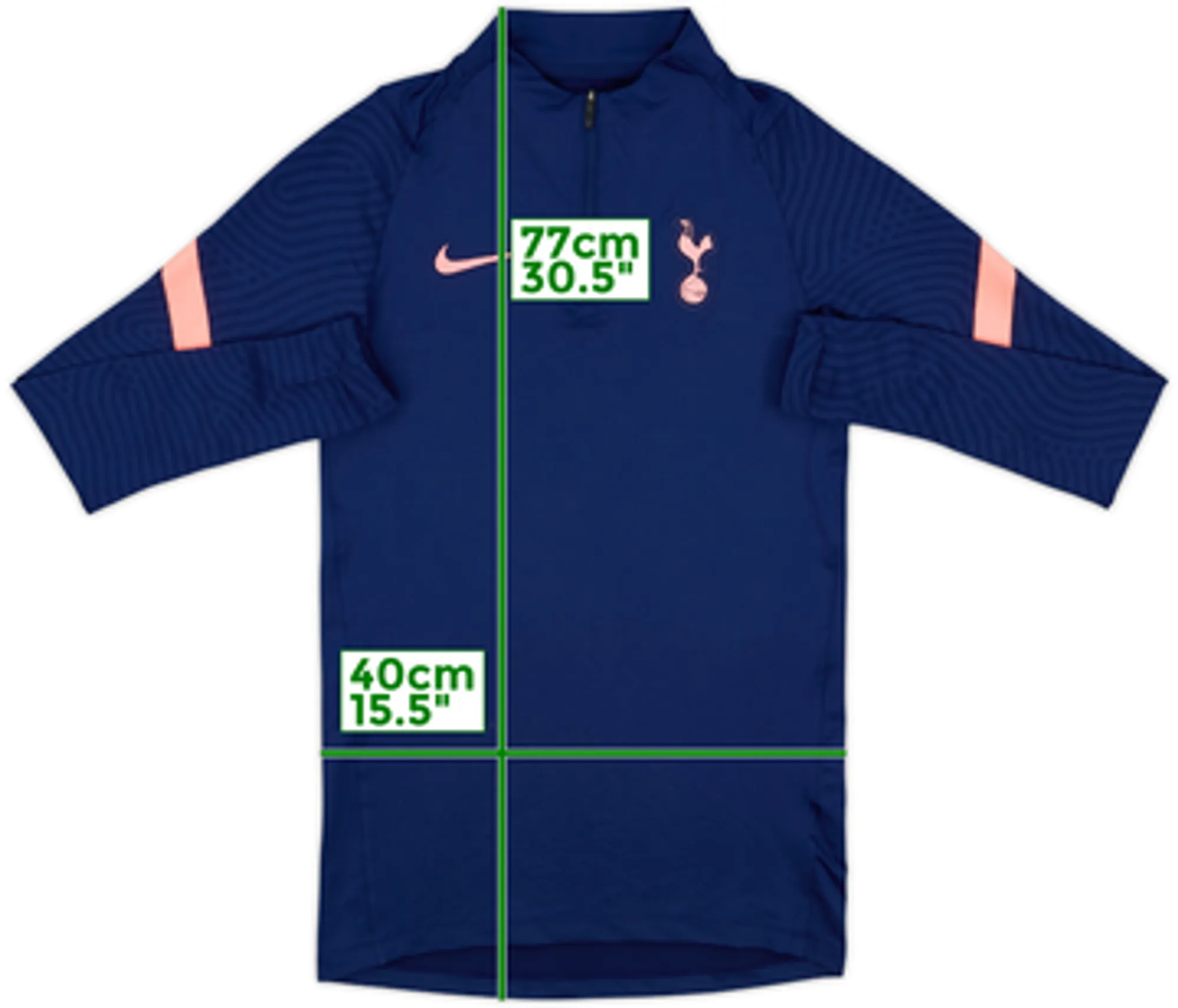 2020-21 Tottenham Nike 1/4 Zip Sweat Top - 9/10 - (XS)