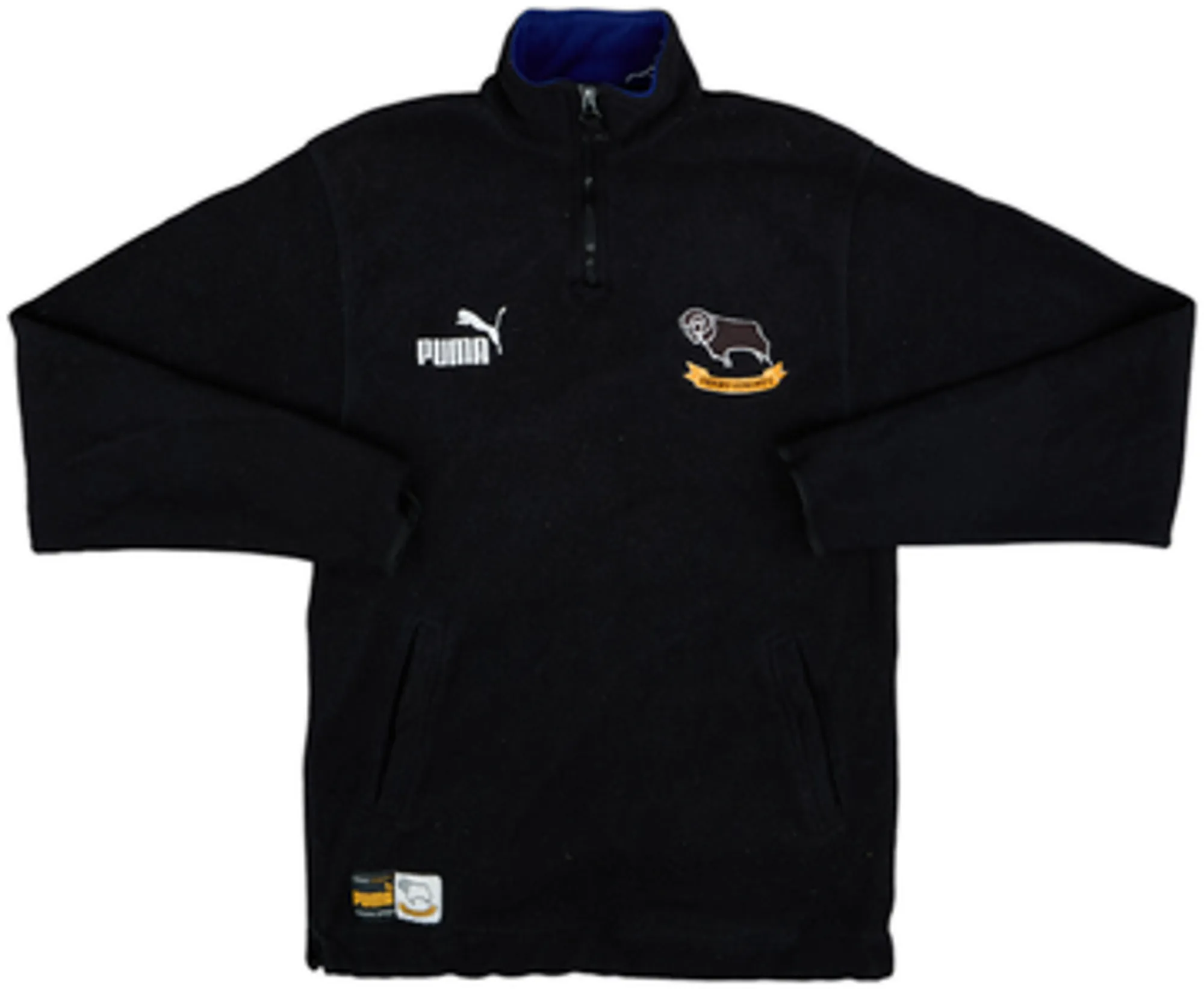 2000-01 Derby County Puma 1/4 Zip Fleece Sweat Top - 6/10 - (S)