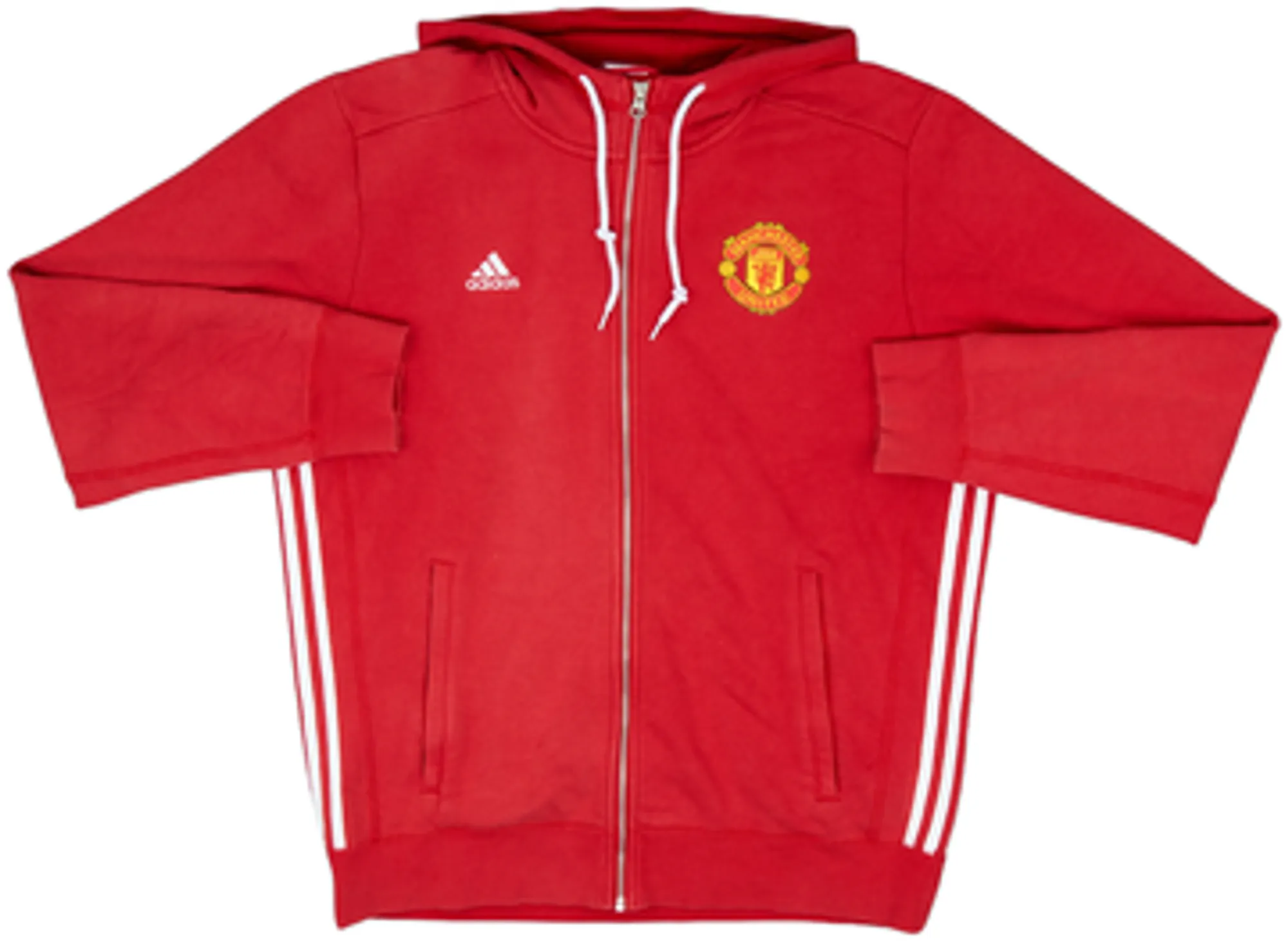 2016-17 Manchester United adidas Hooded Sweat Top - 8/10 - (L)