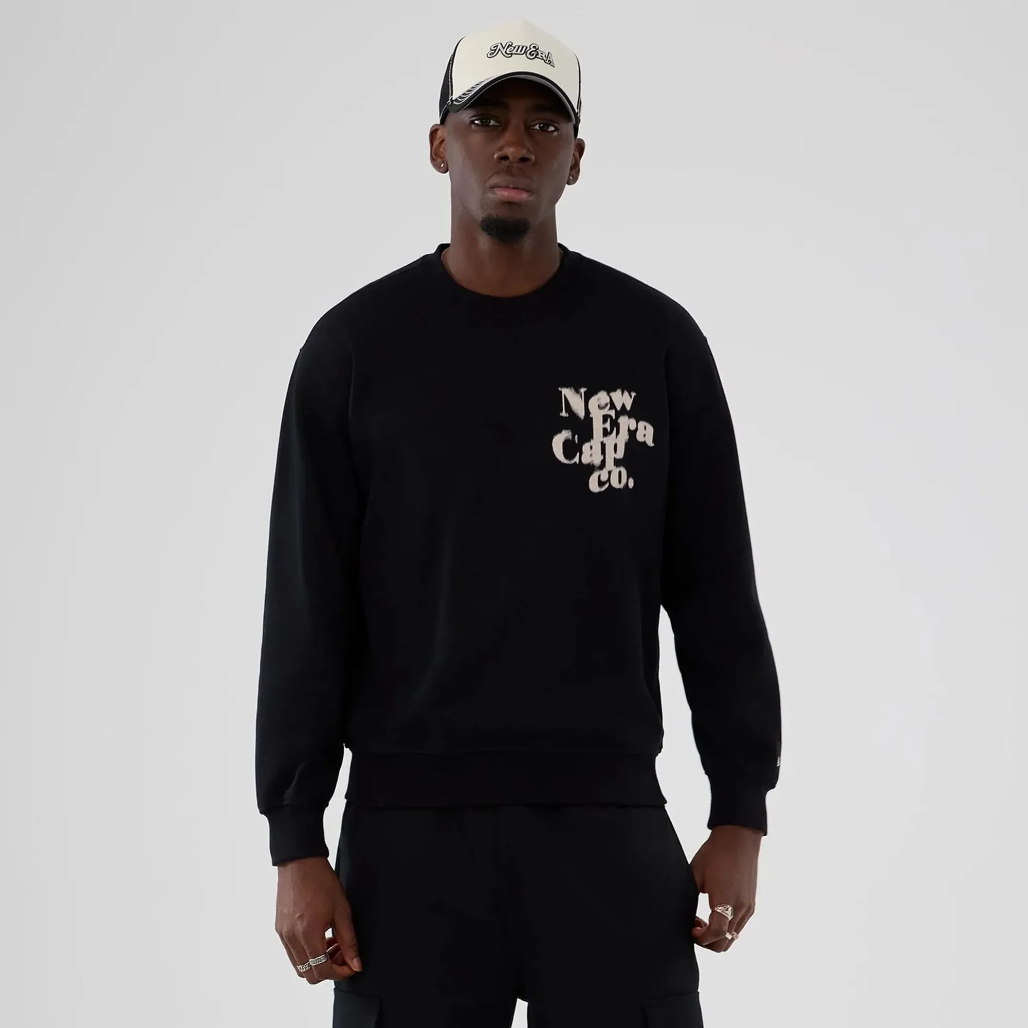 New Era Cap Company Black Crew Neck Sweater adult unisex