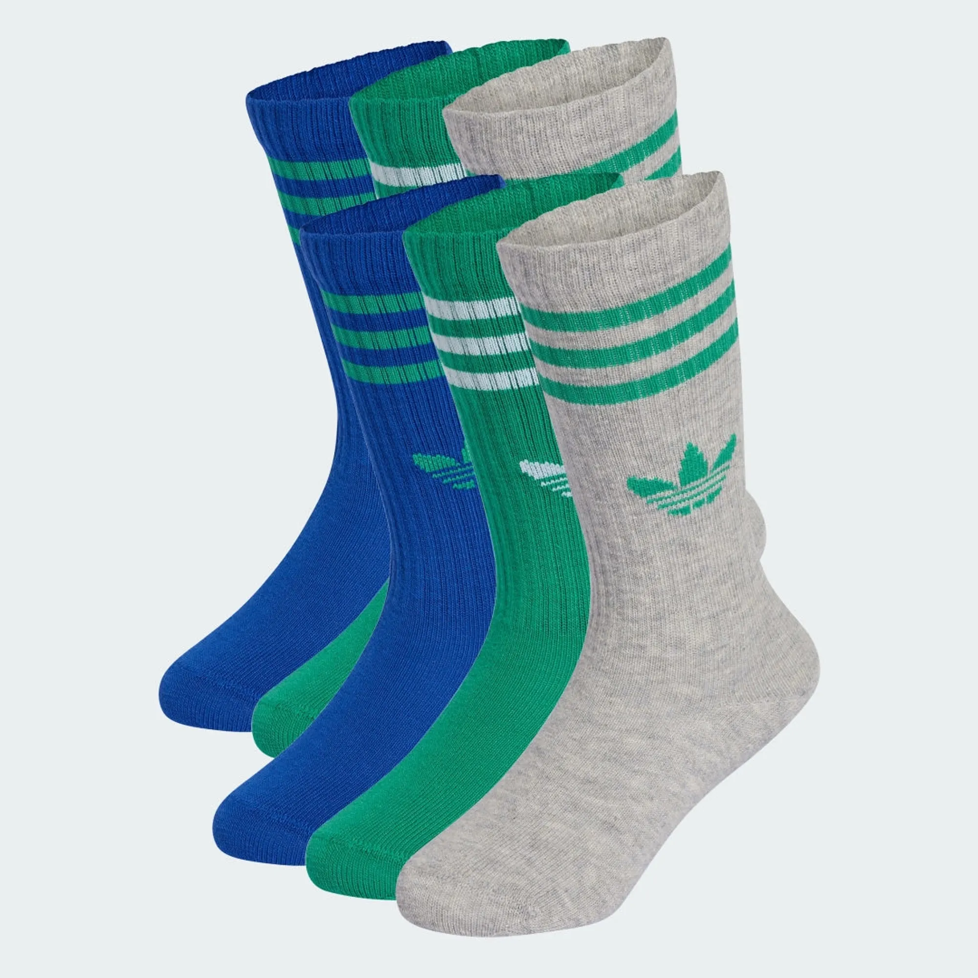 adidas 3-Stripes Crew Socks 6 Pairs Kids