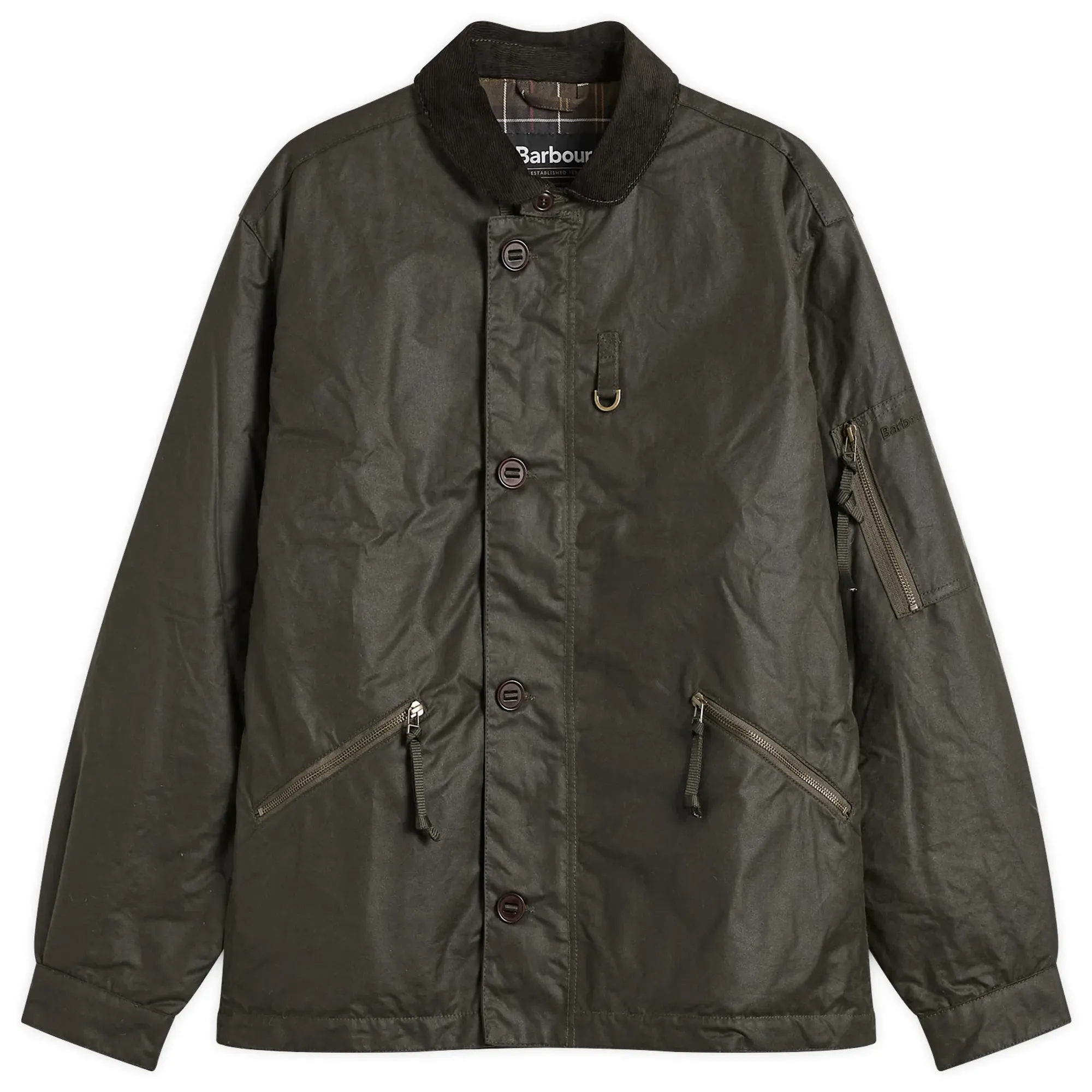 Barbour Men's Barbour Men's Heritage + Hanger Wax Deck Jacket Archive Olive