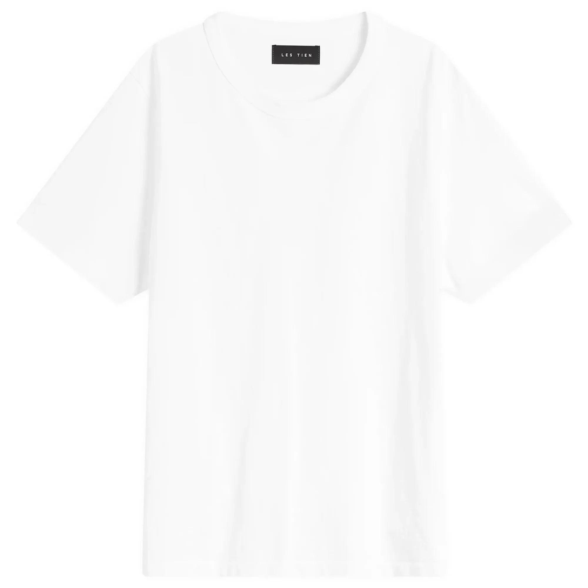 Les Tien Men's Heavyweight Binded Neck T-Shirt White