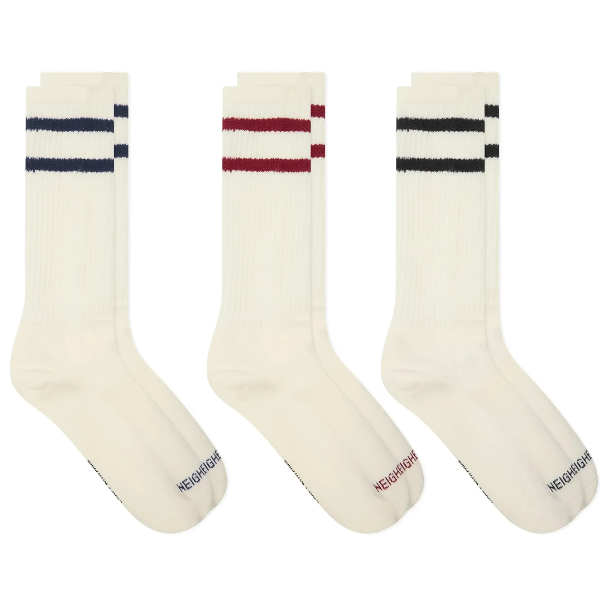 Neighborhood Men's Classic 3 Pack Socks White