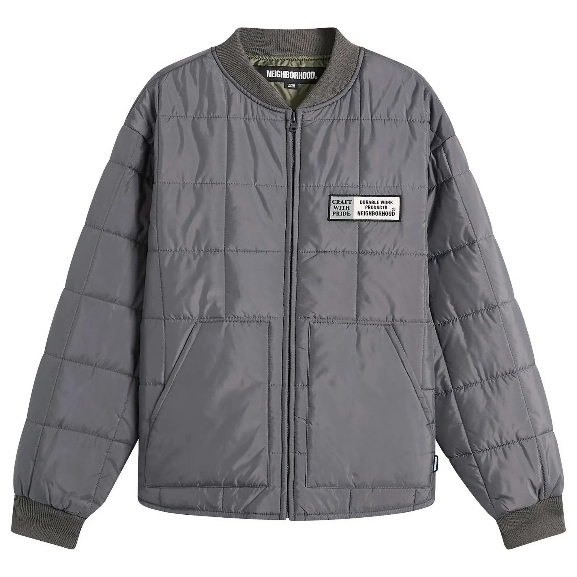 Neighborhood Men's Reversible Padded Jacket Gray