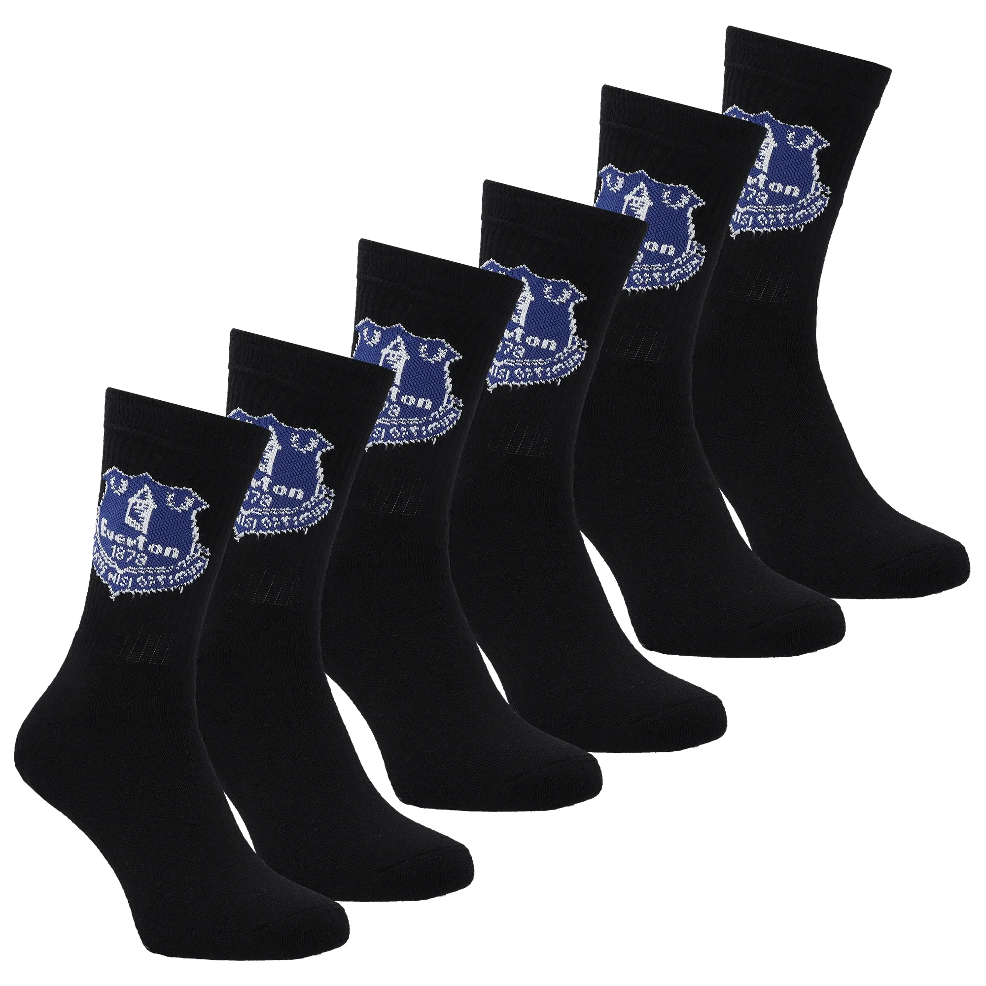 Everton 3 Pack Sport Socks - Black - Unisex