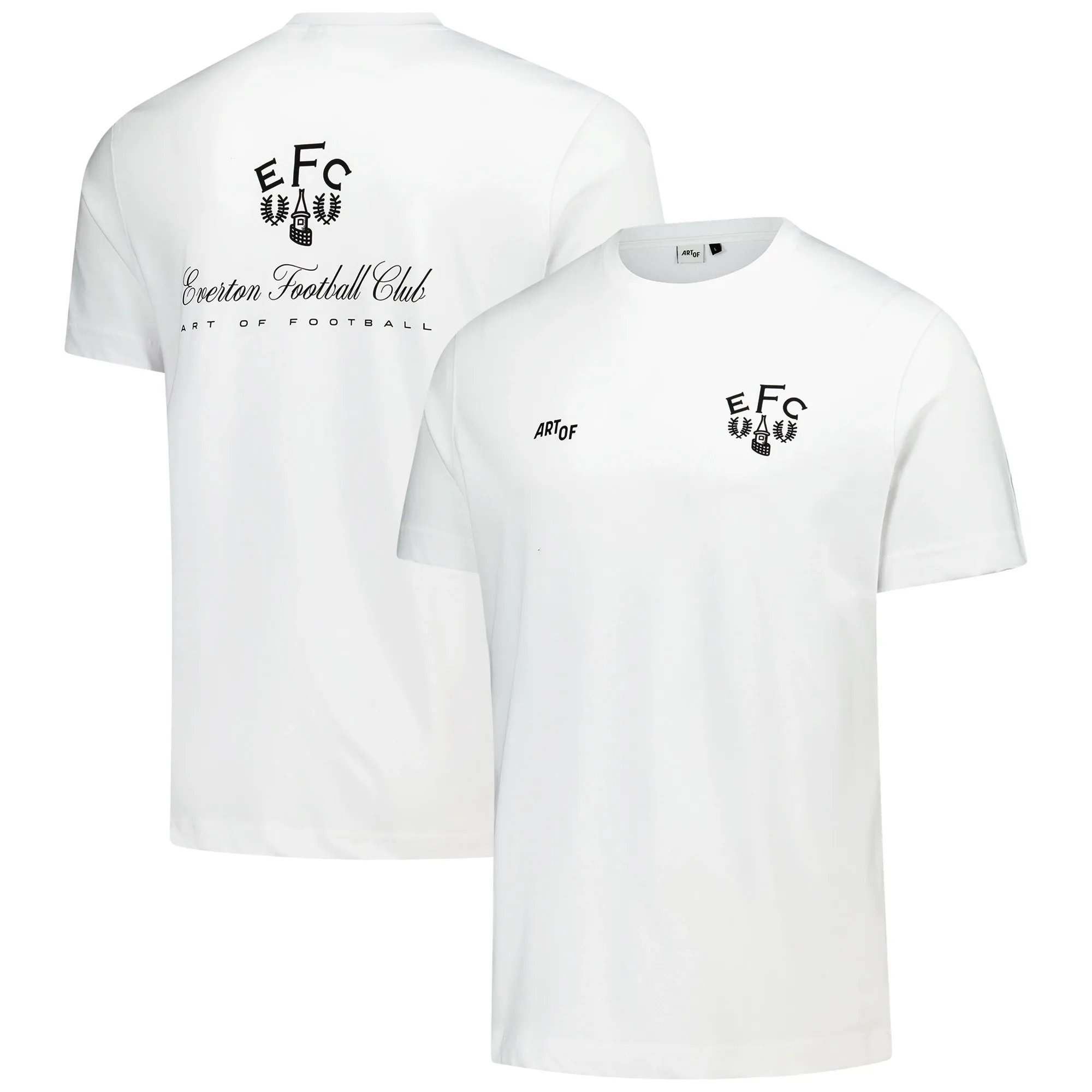Everton x Art of Football Label Print T-Shirt - White - Unisex