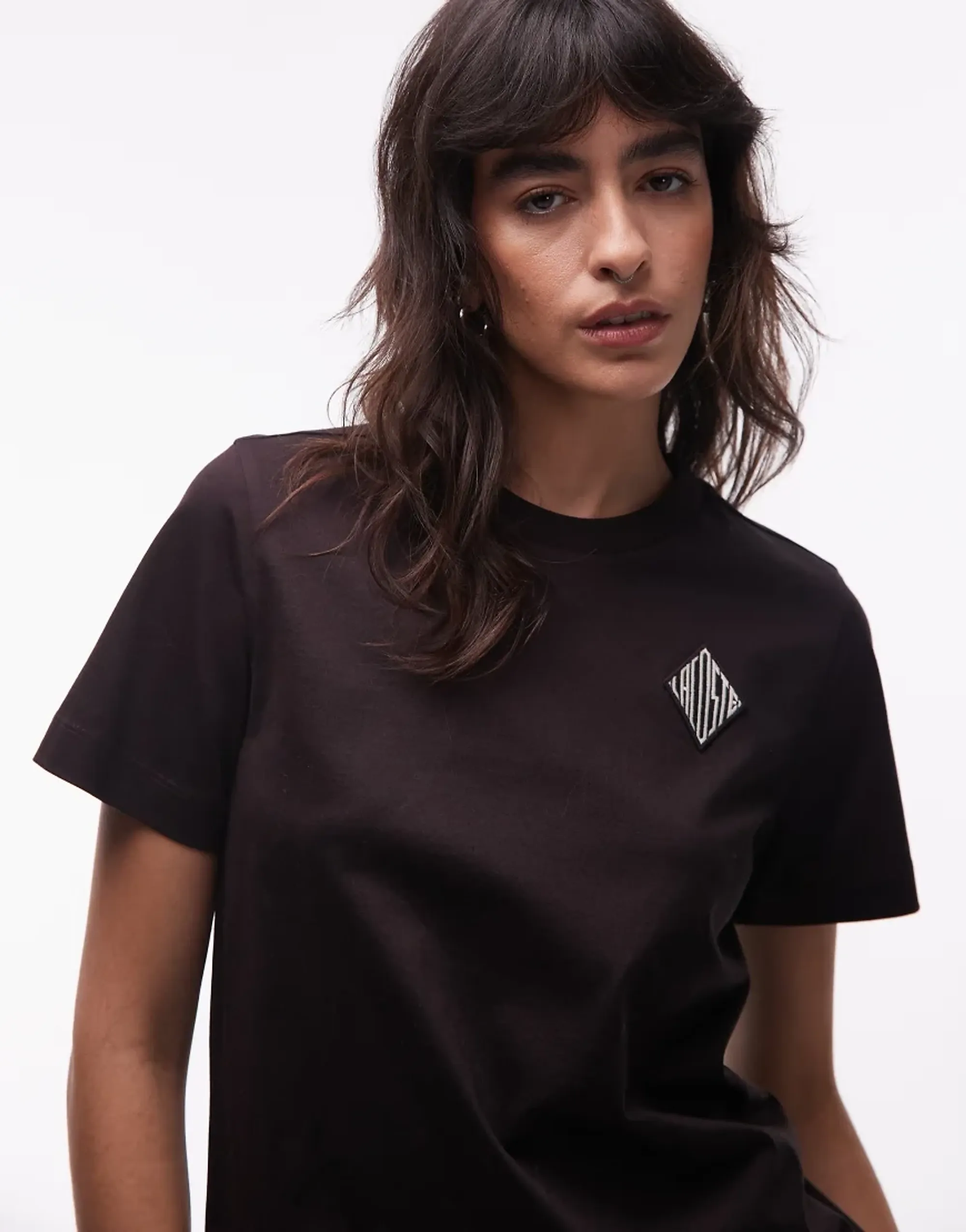 Lacoste Badge Cotton T-shirt - Brown