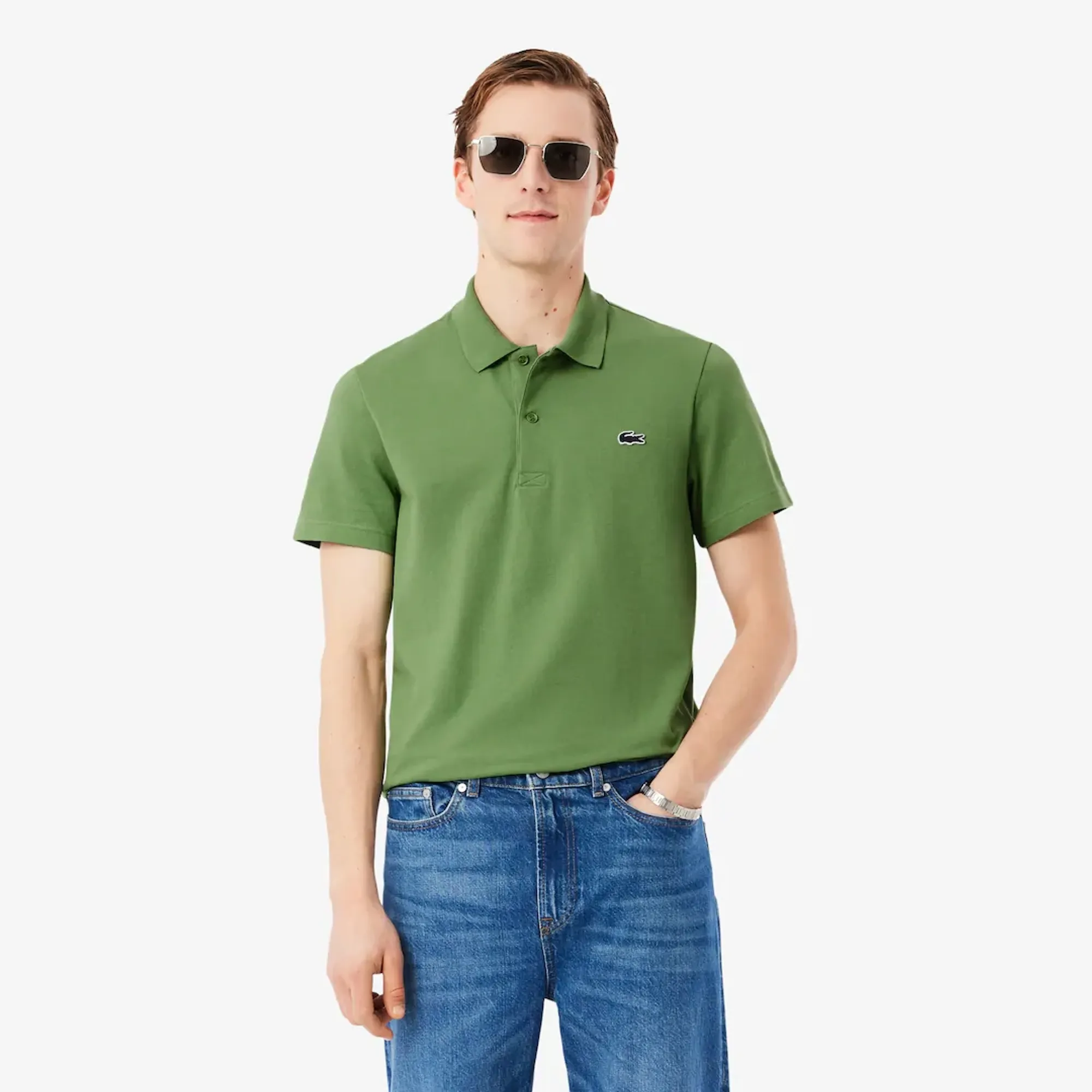 Lacoste Regular Fit Cotton Blend Polo Shirt - Green