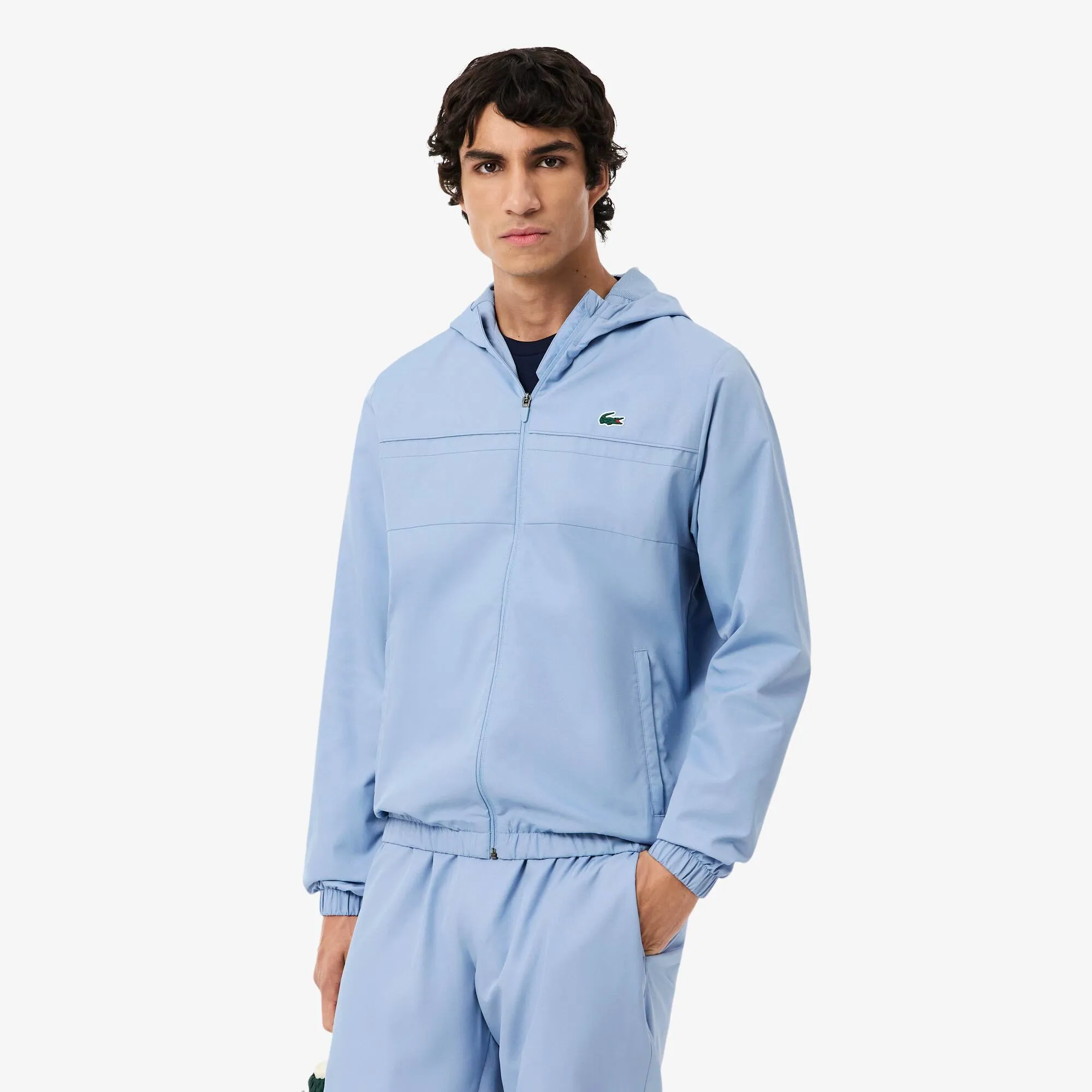 Lacoste Water-Repellent Sport Track Jacket - Bleu Clair