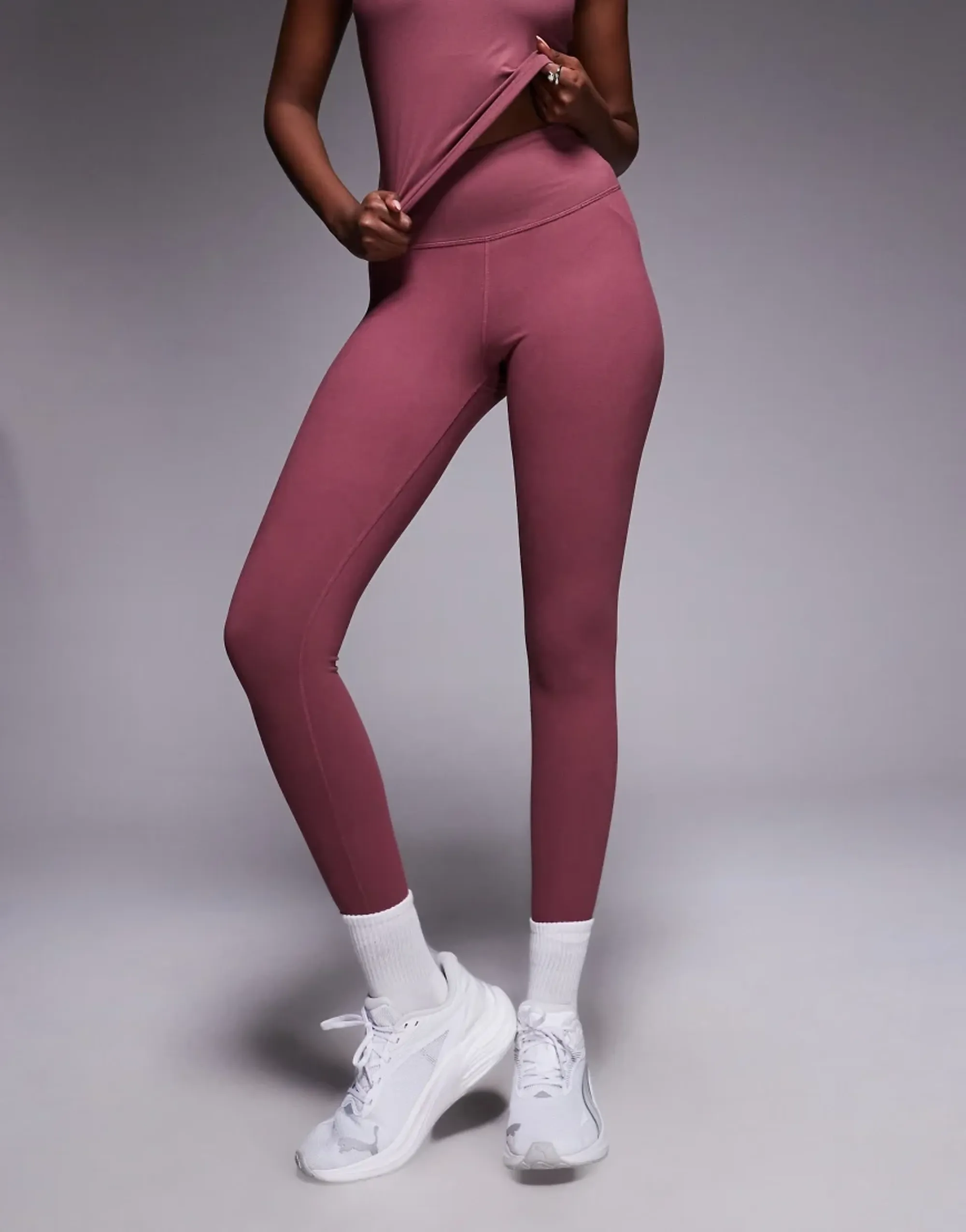Puma Train Hw Fl Leggings In Pink-Purple