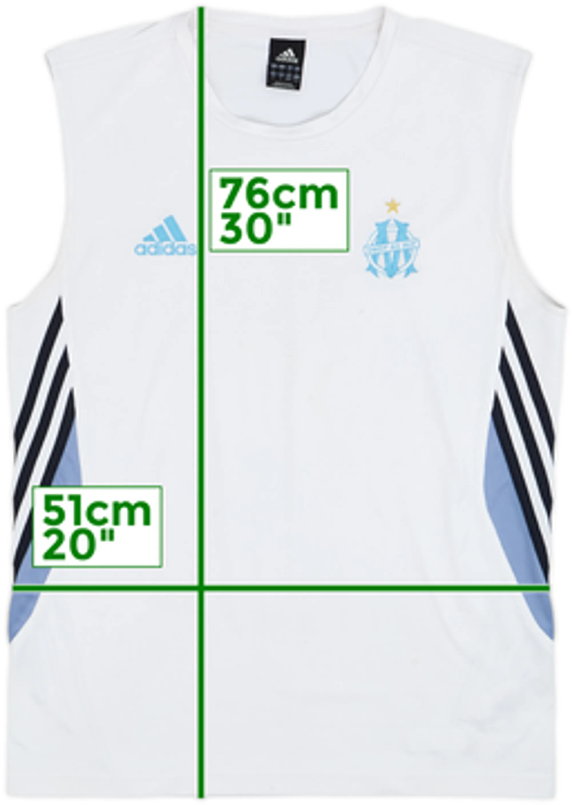 2003-04 Marseille adidas Training Vest - 7/10 - (L)