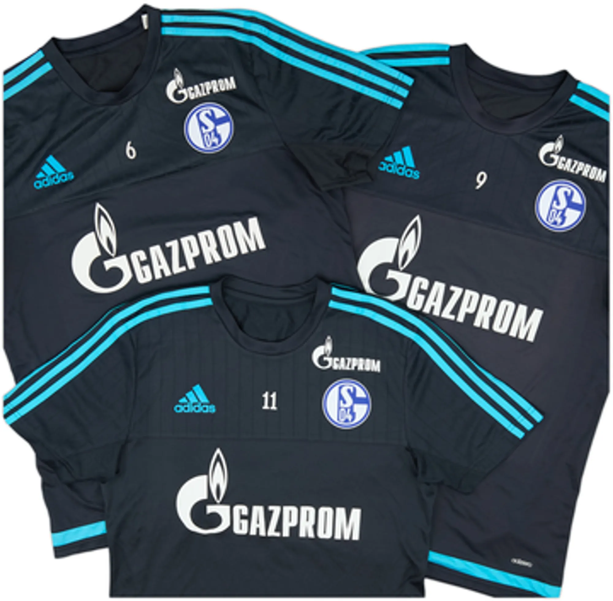 adidas Schalke 04 Mens SS Player Issue Home Shirt 2015/16