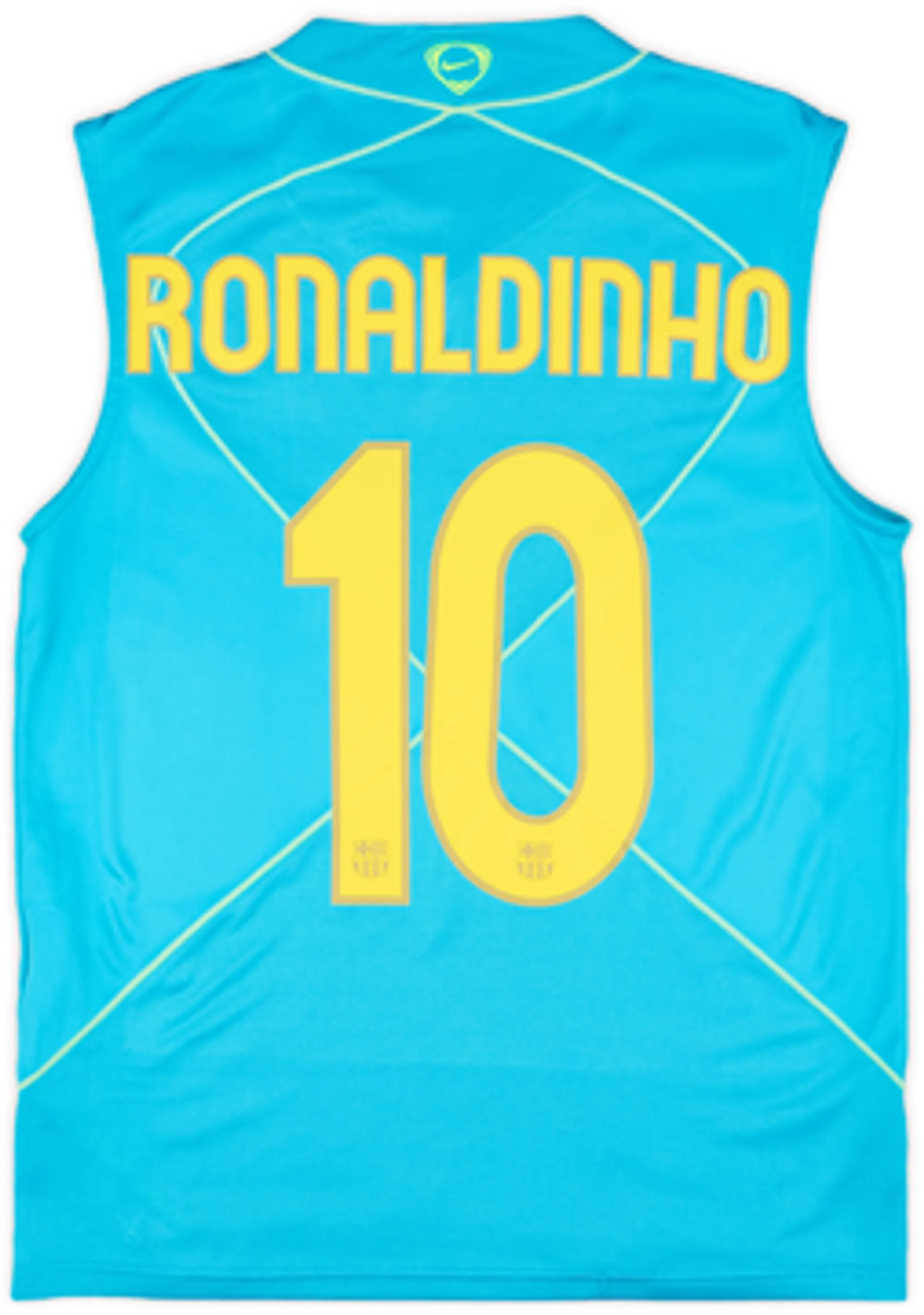 2007-08 Barcelona Nike Training Vest Ronaldinho #10 - 8/10 - (M)