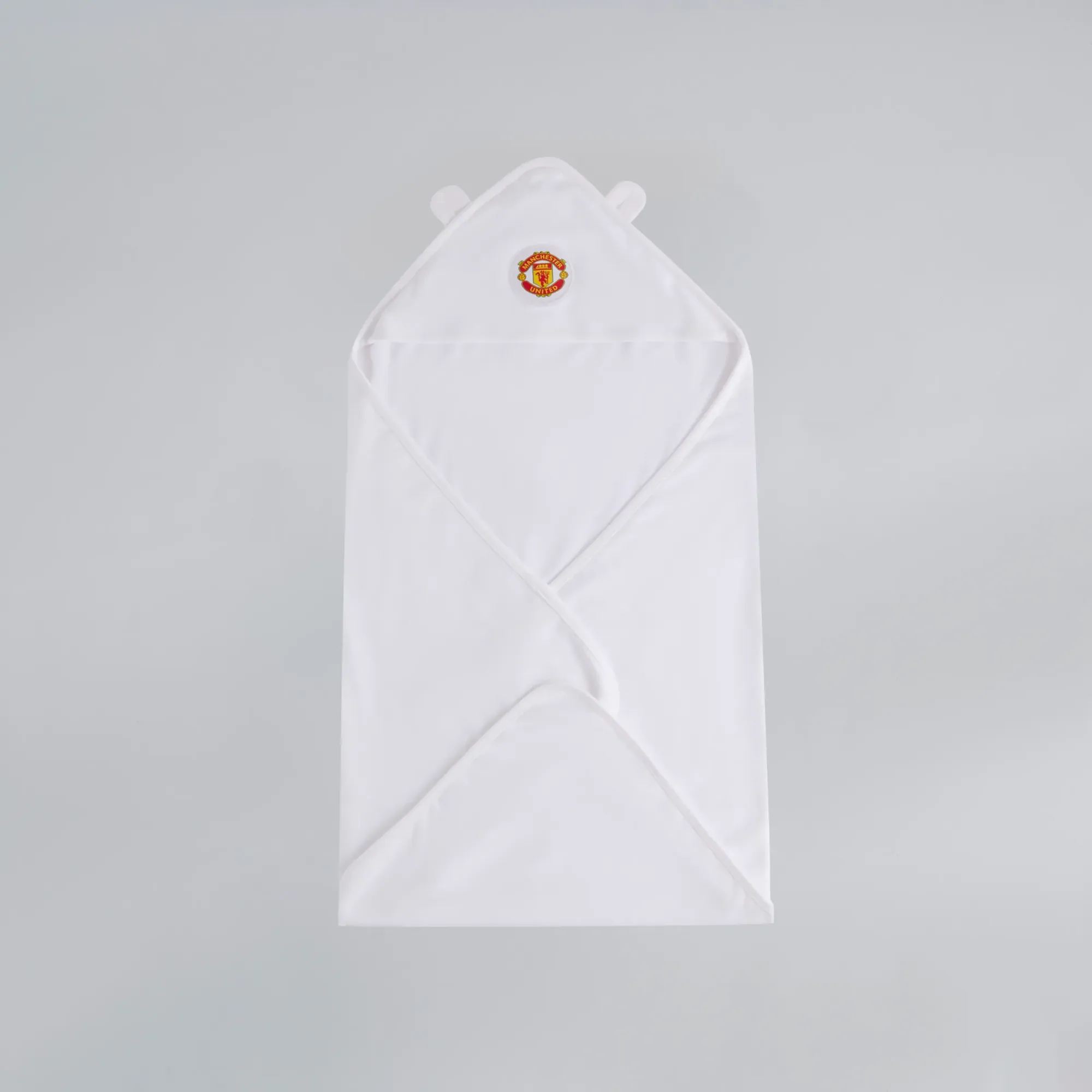 Manchester United Baby Hooded Towel with Devil Horns White