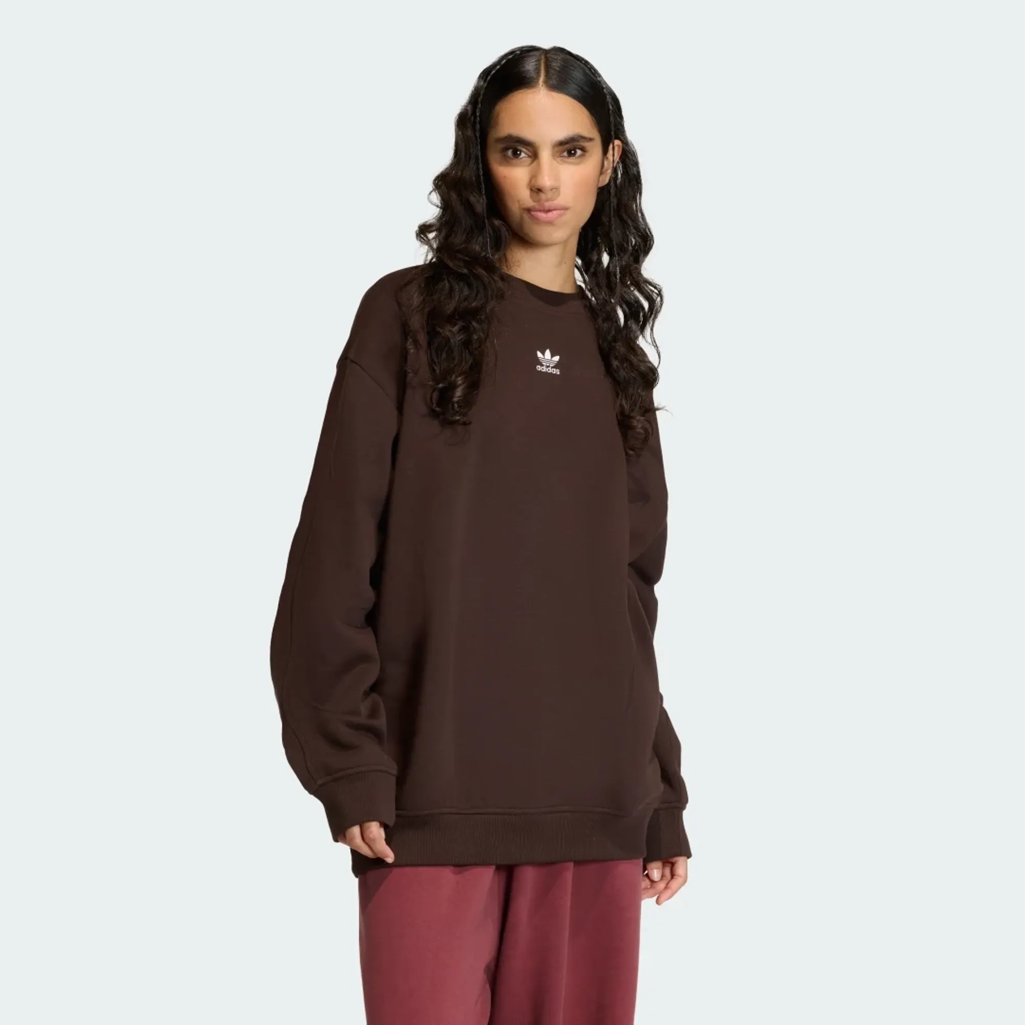 adidas Originals adidas Essentials Fleece Long Oversized Crew Sweatshirt