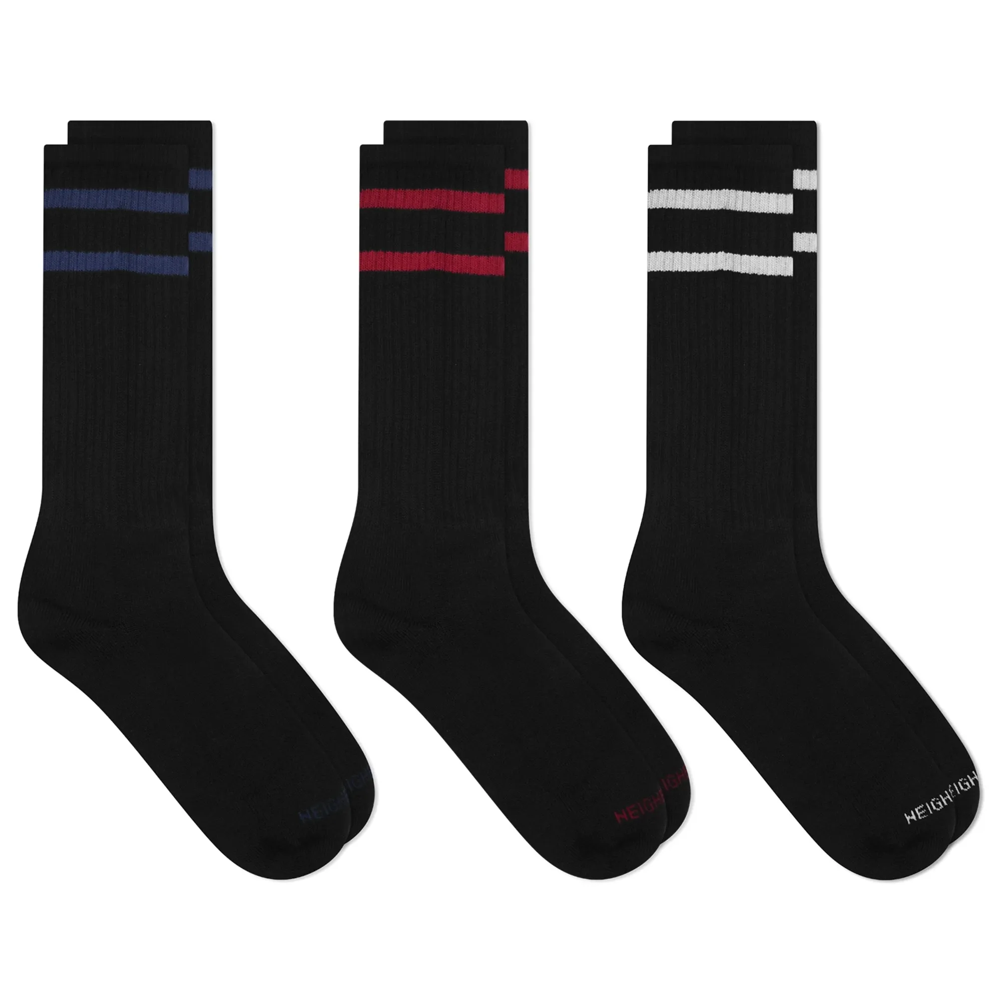 Neighborhood Men's Classic 3 Pack Socks Black