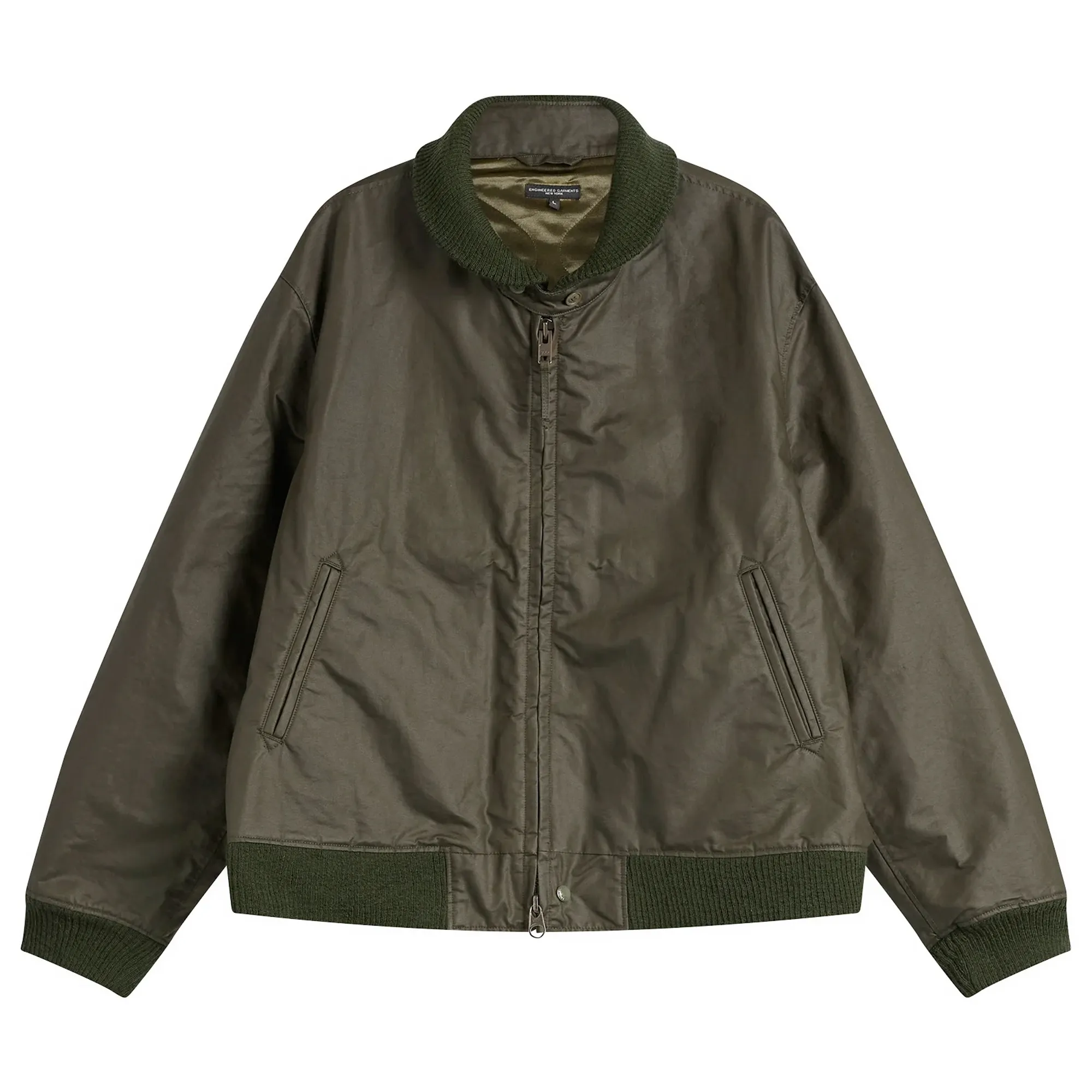 Engineered Garments Men's Waxed Cotton LL Jacket Olive