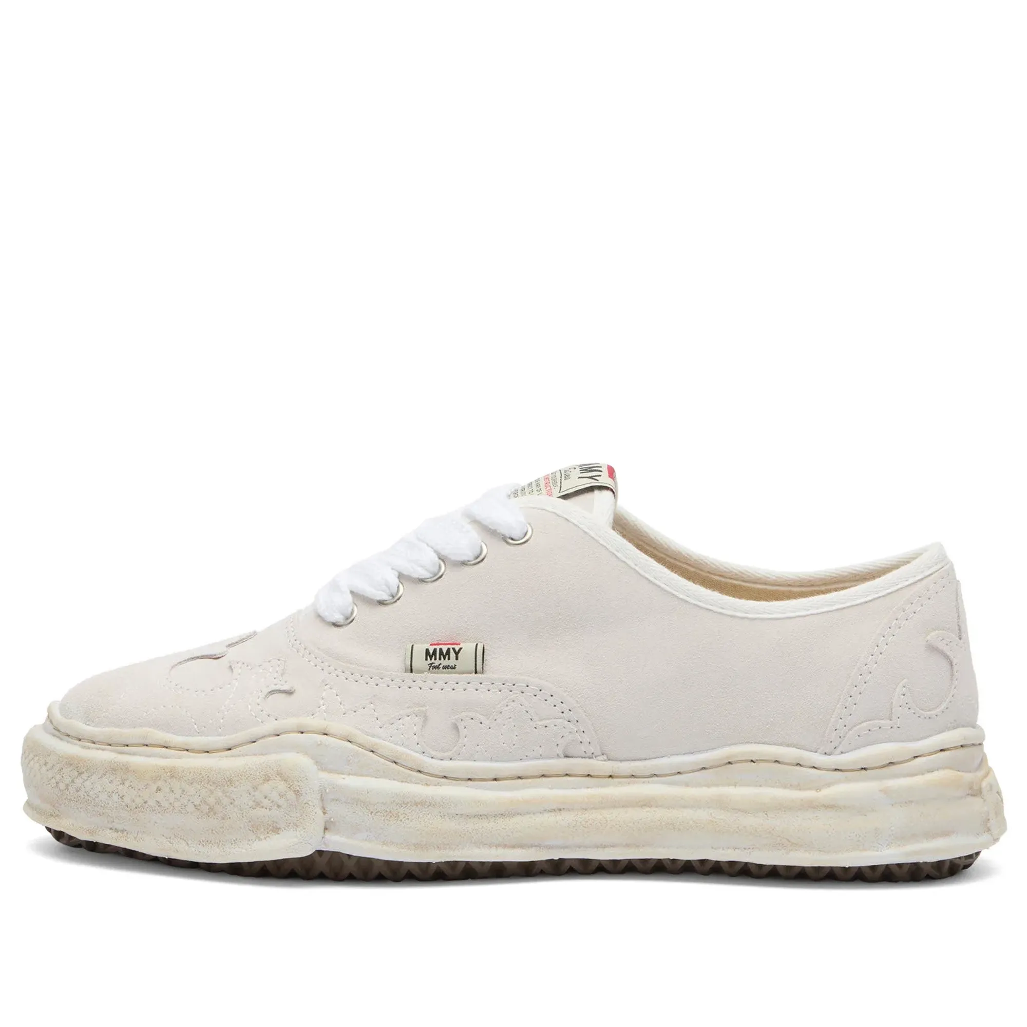 Maison MIHARA YASUHIRO Men's Baker Western Detail Suede Low-Top White
