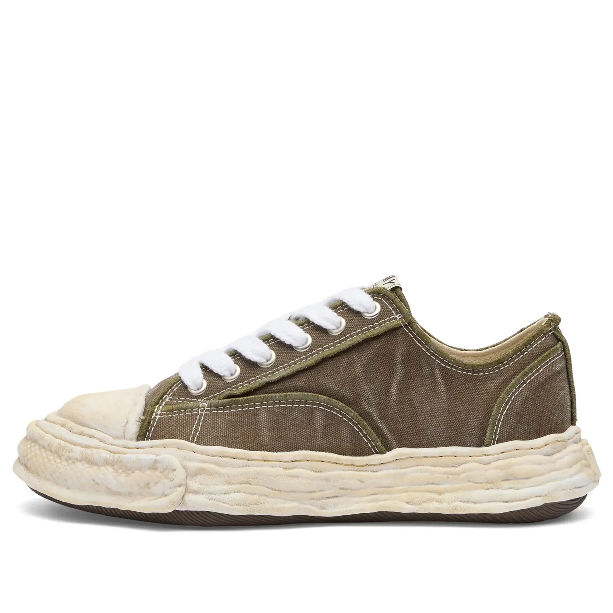 Maison MIHARA YASUHIRO Men's Peterson 23 Embroidery Vintage Low Khaki