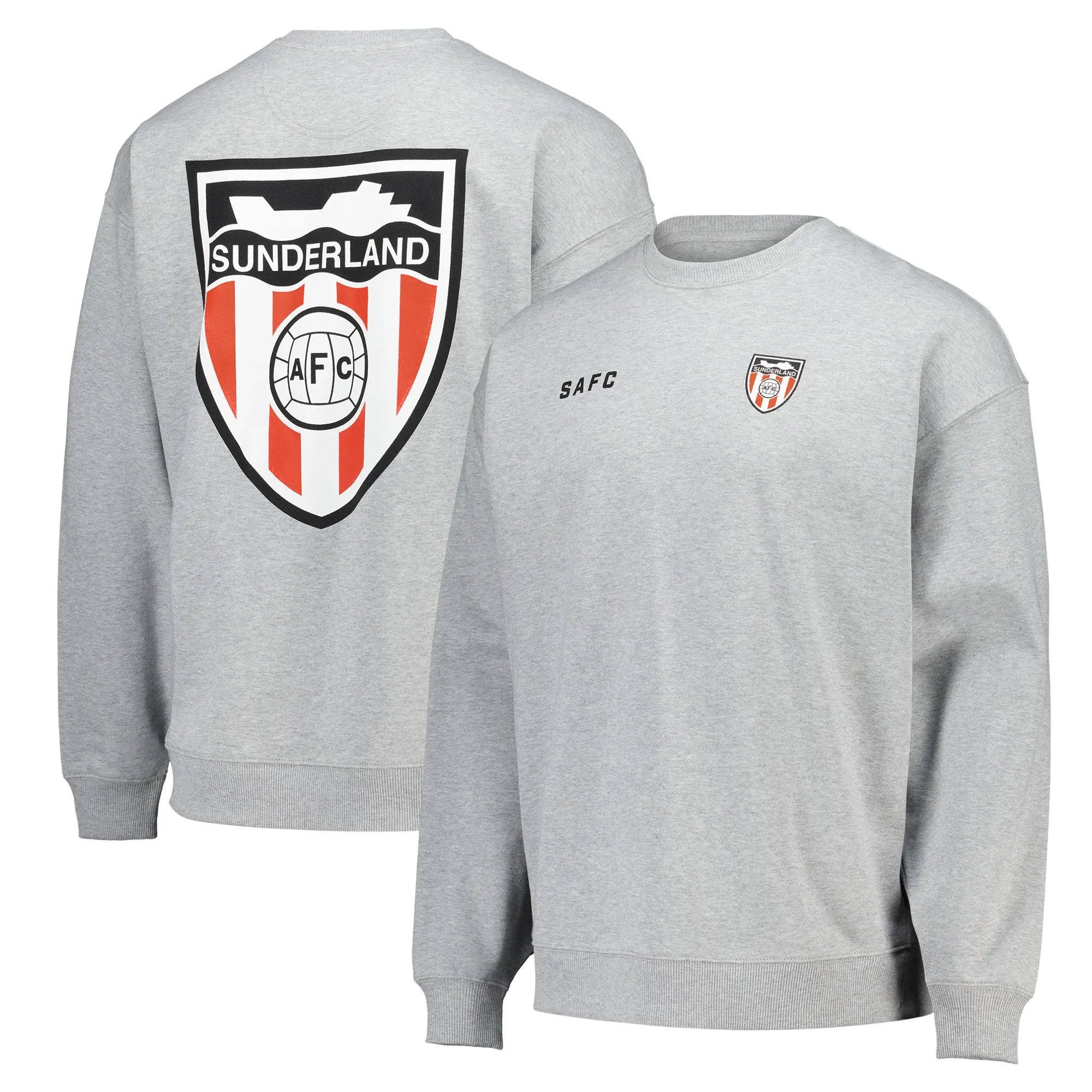 Sunderland Ship Crest Sweatshirt - Cool Heather Grey - Mens