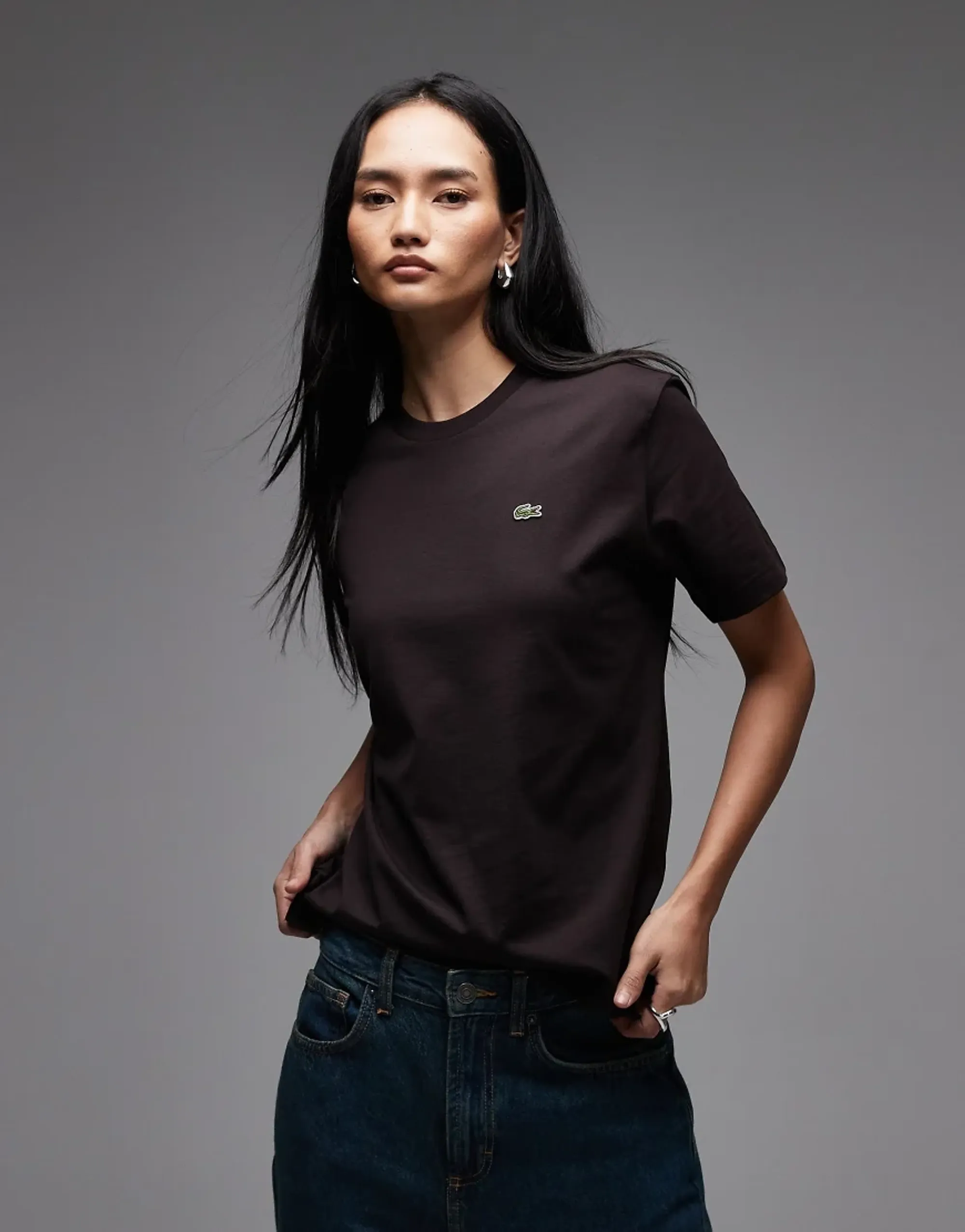 Lacoste Relaxed Fit Soft Cotton T-shirt - Brown