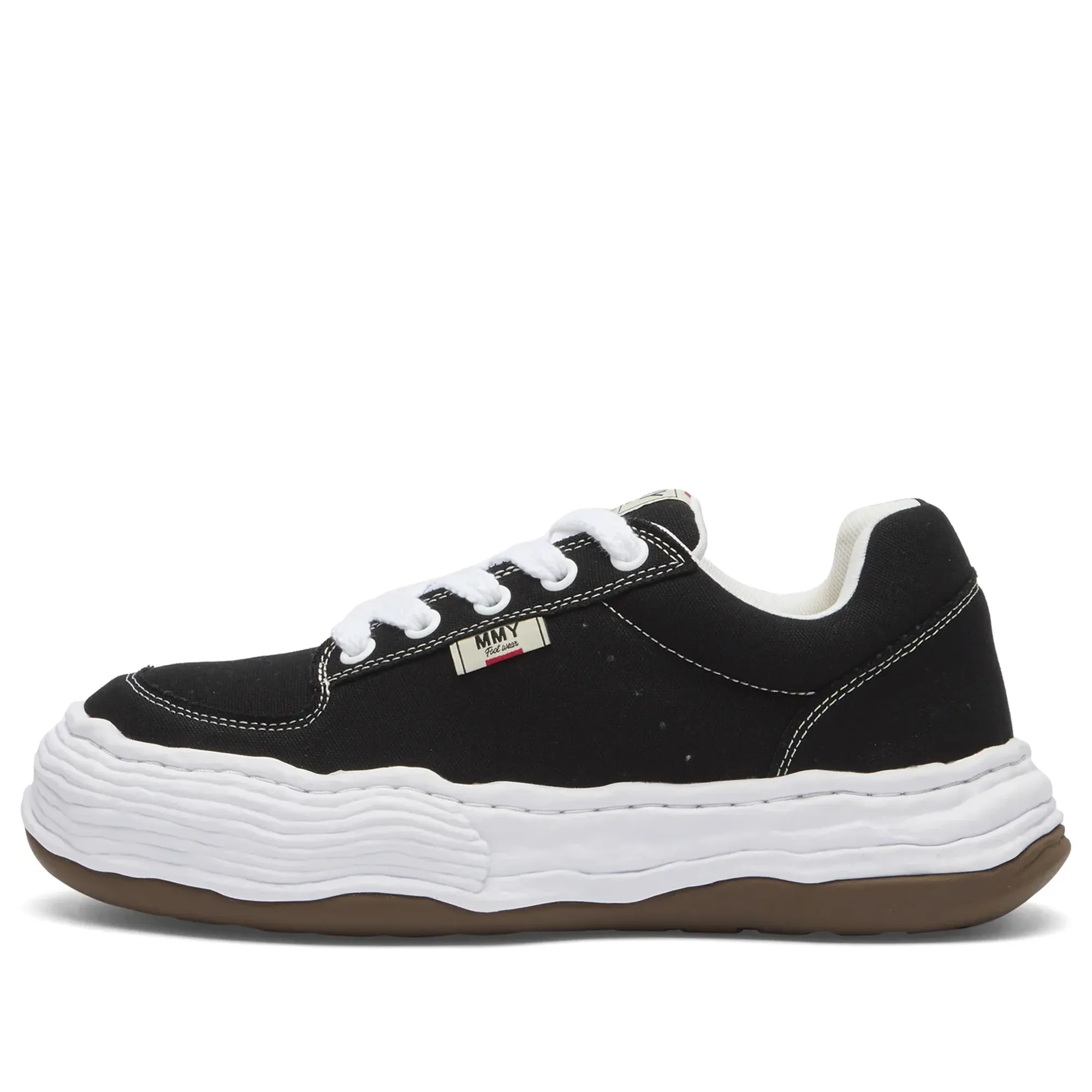 Maison MIHARA YASUHIRO Men's Oliver Canvas Low-Top Sneaker Black