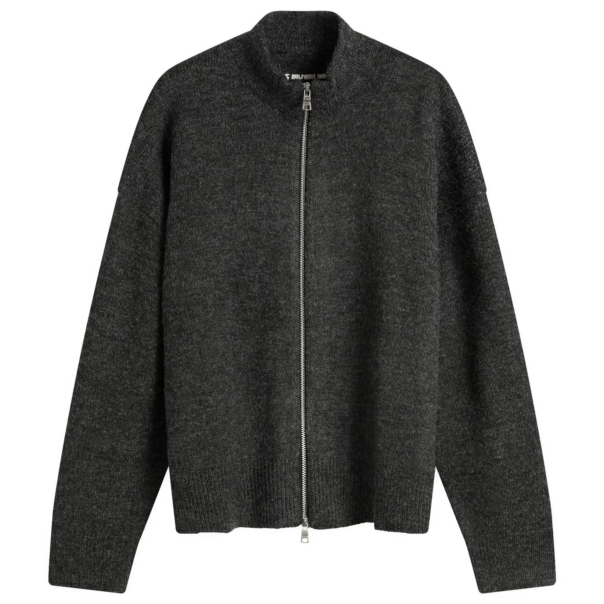 MKI Men's Mohair Blend Knit Track Jacket Charcoal