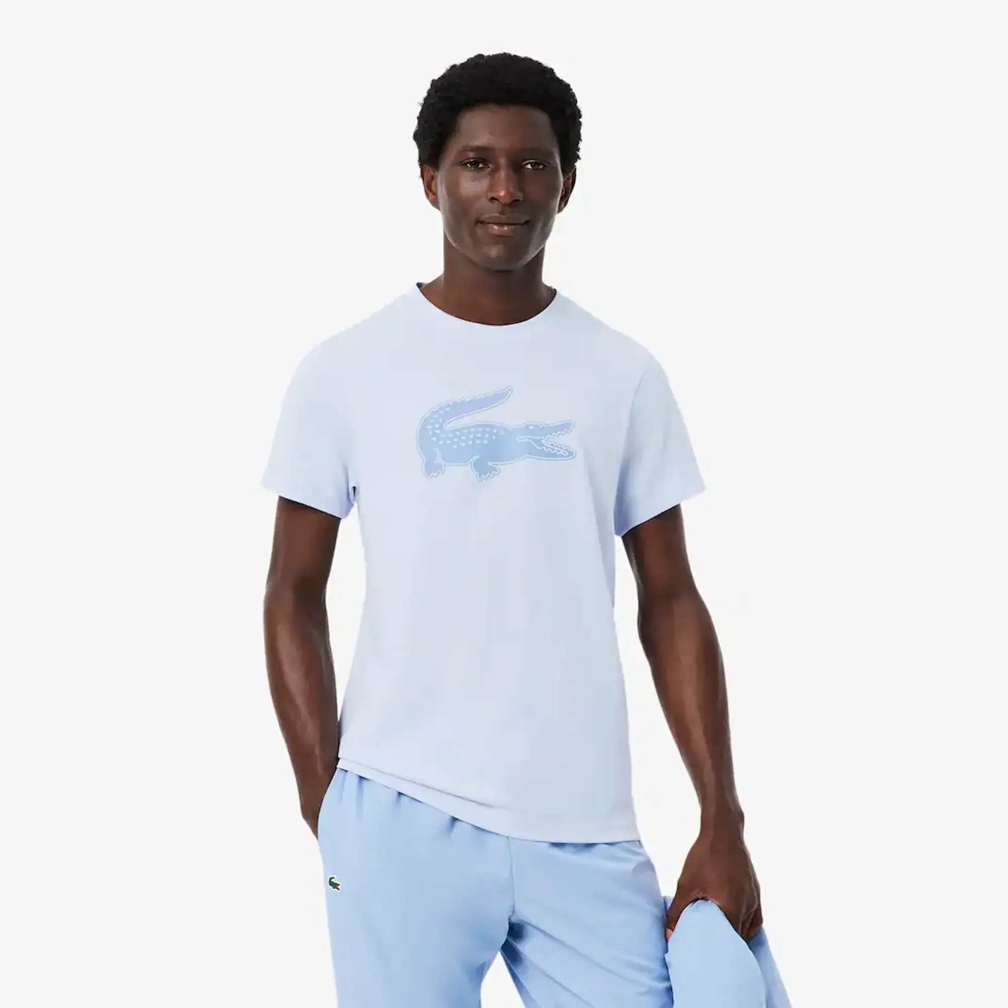 Lacoste Ultra Dry XXL Logo Sport T-shirt - Bleu Clair