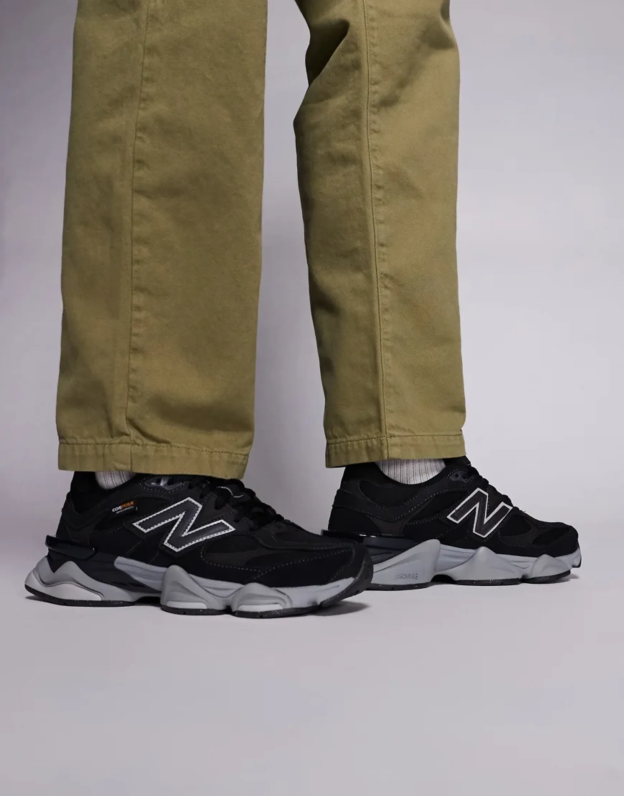 New Balance 9060 Cordura Trainers In Black And Grey