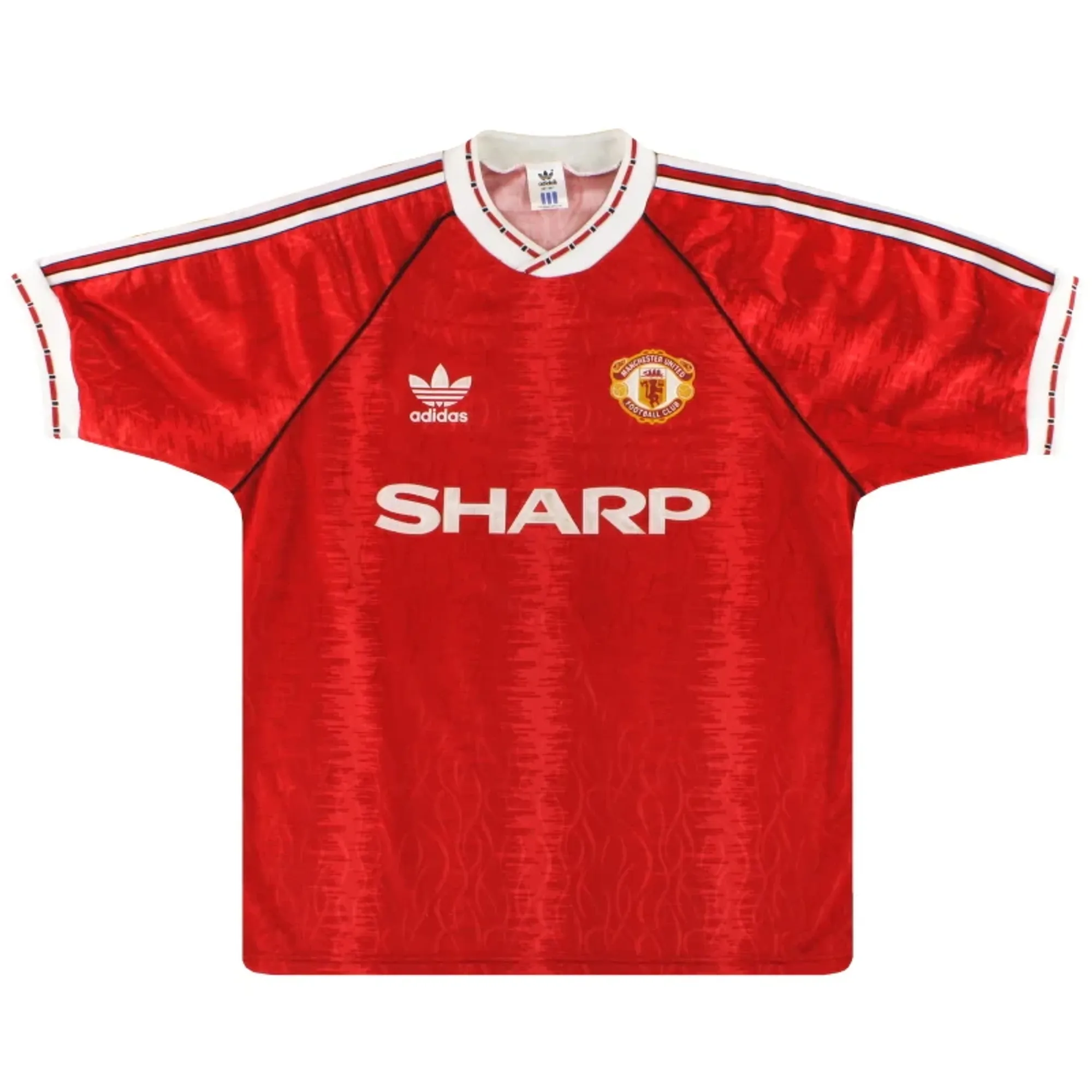1990-92 Manchester United adidas Home Shirt L/XL - Manchester United / Very good / Large