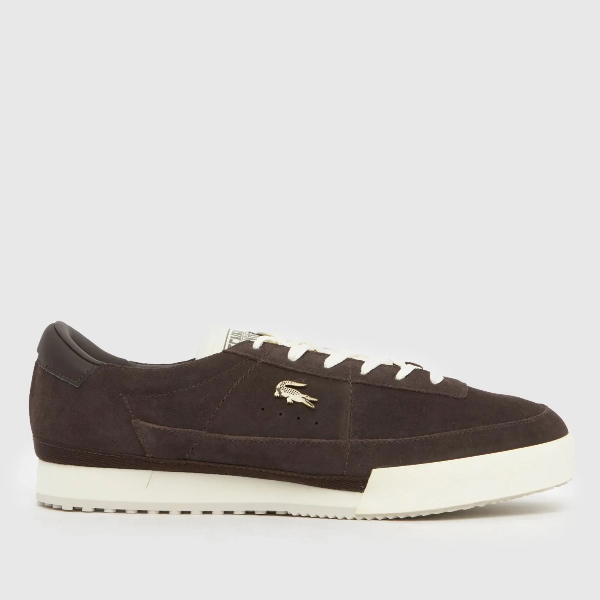 Lacoste Men’s Aura Suede Sneakers - Dark Brown & Off White