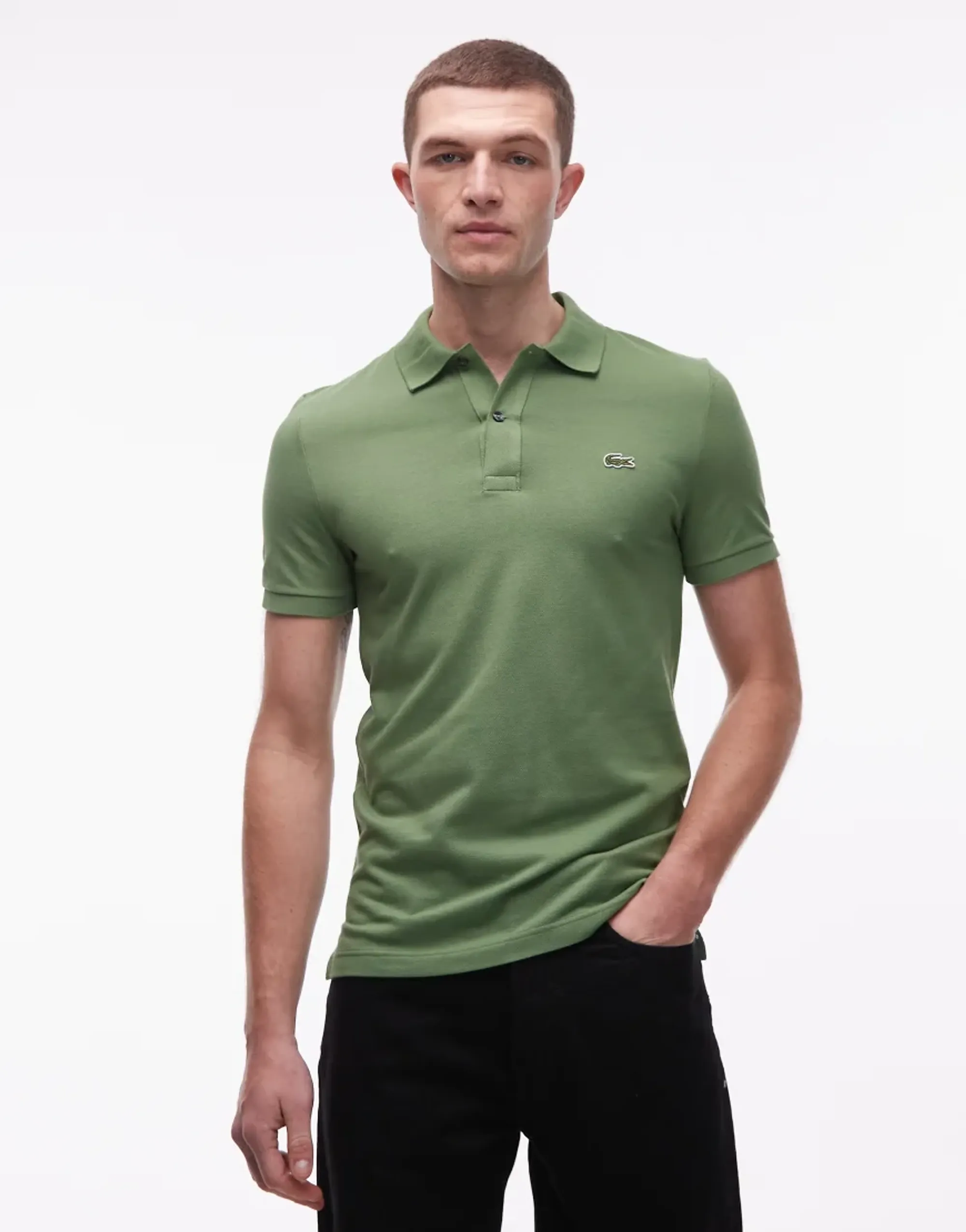 Lacoste Slim Fit L.12.12 Piqué Polo Shirt - Green