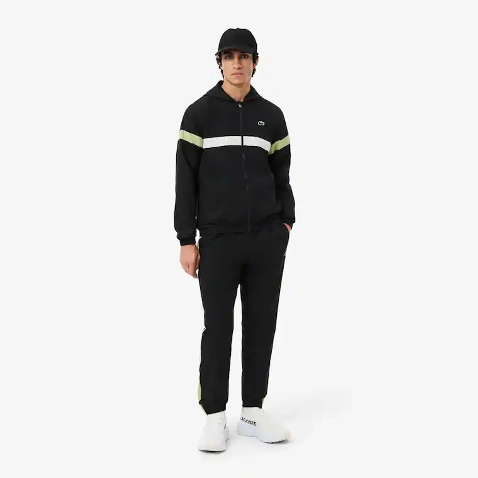 Lacoste Sport Colour-Block Tracksuit - Noir / Blanc